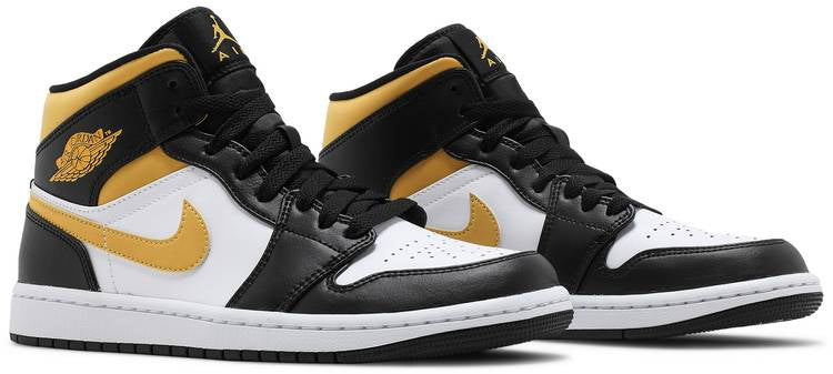 Air Jordan 1 Mid Black University Gold‘ 554724-177 Mattress Sneaker Store
