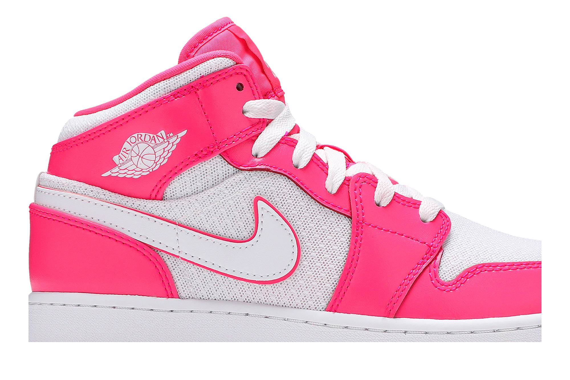 Air Jordan 1 Mid Hyper Pink White 555112-611 Domahi store