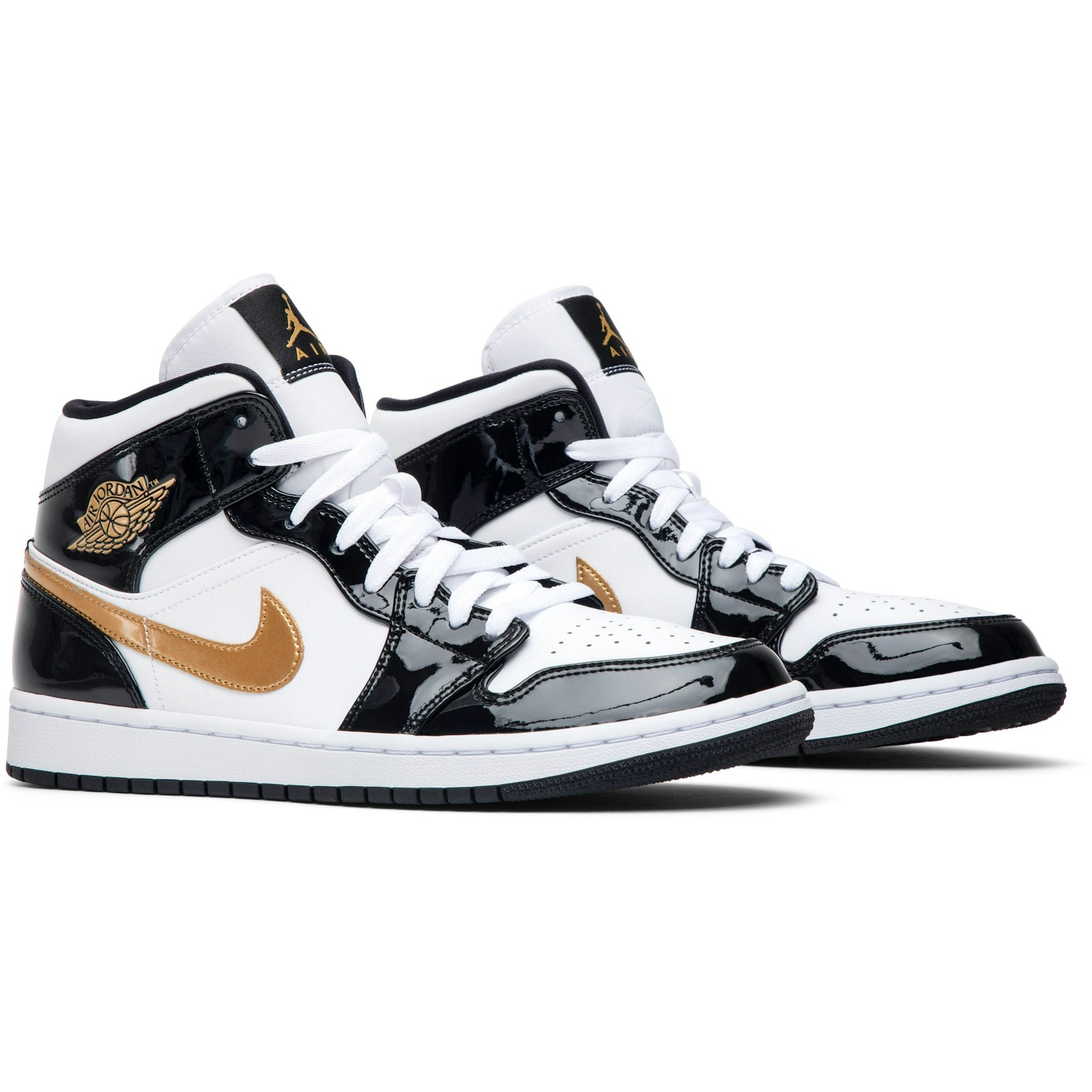 Air Jordan 1 Mid Patent ‚Black Gold‘ 852542-007 Domahi store
