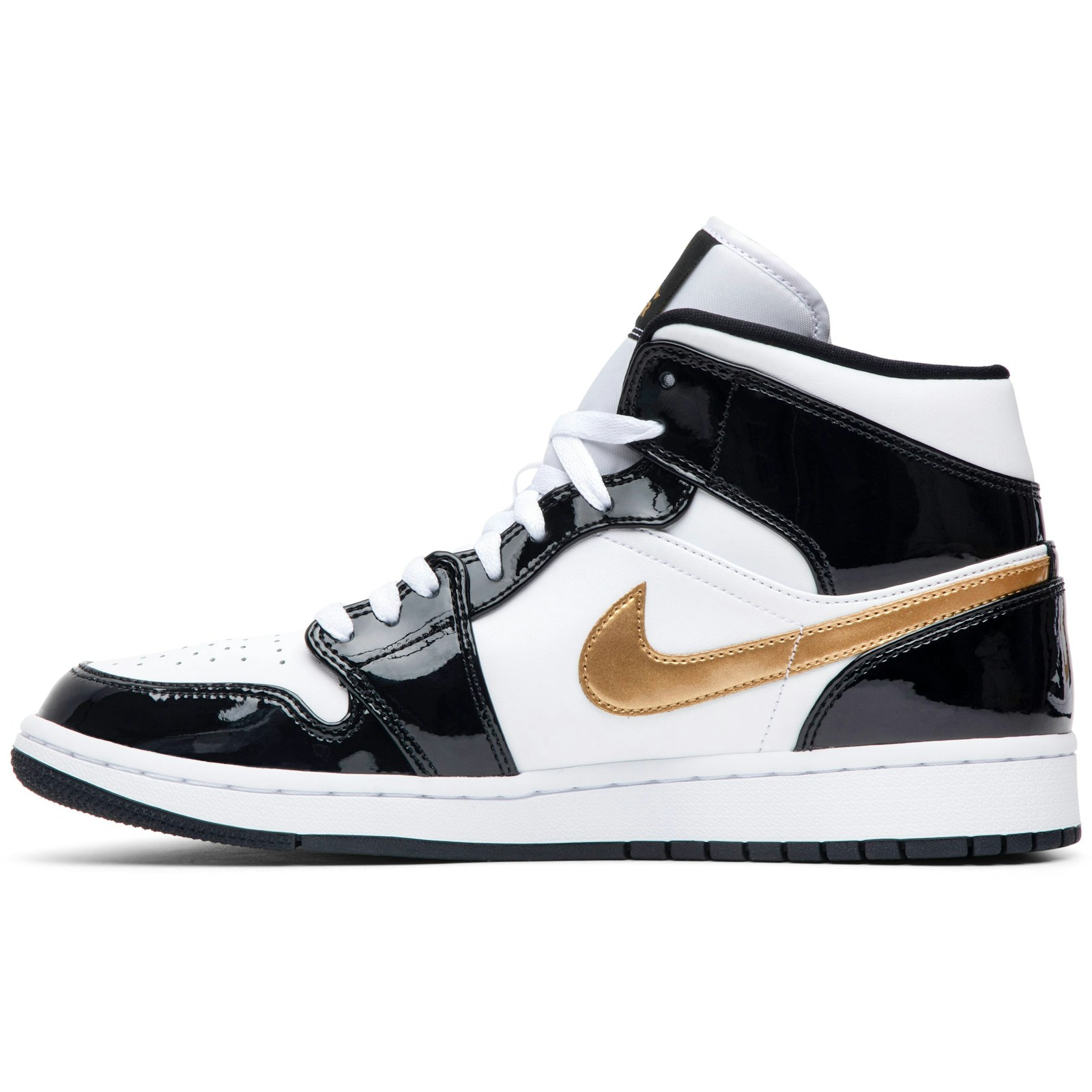 Air Jordan 1 Mid Patent ‚Black Gold‘ 852542-007 Domahi store