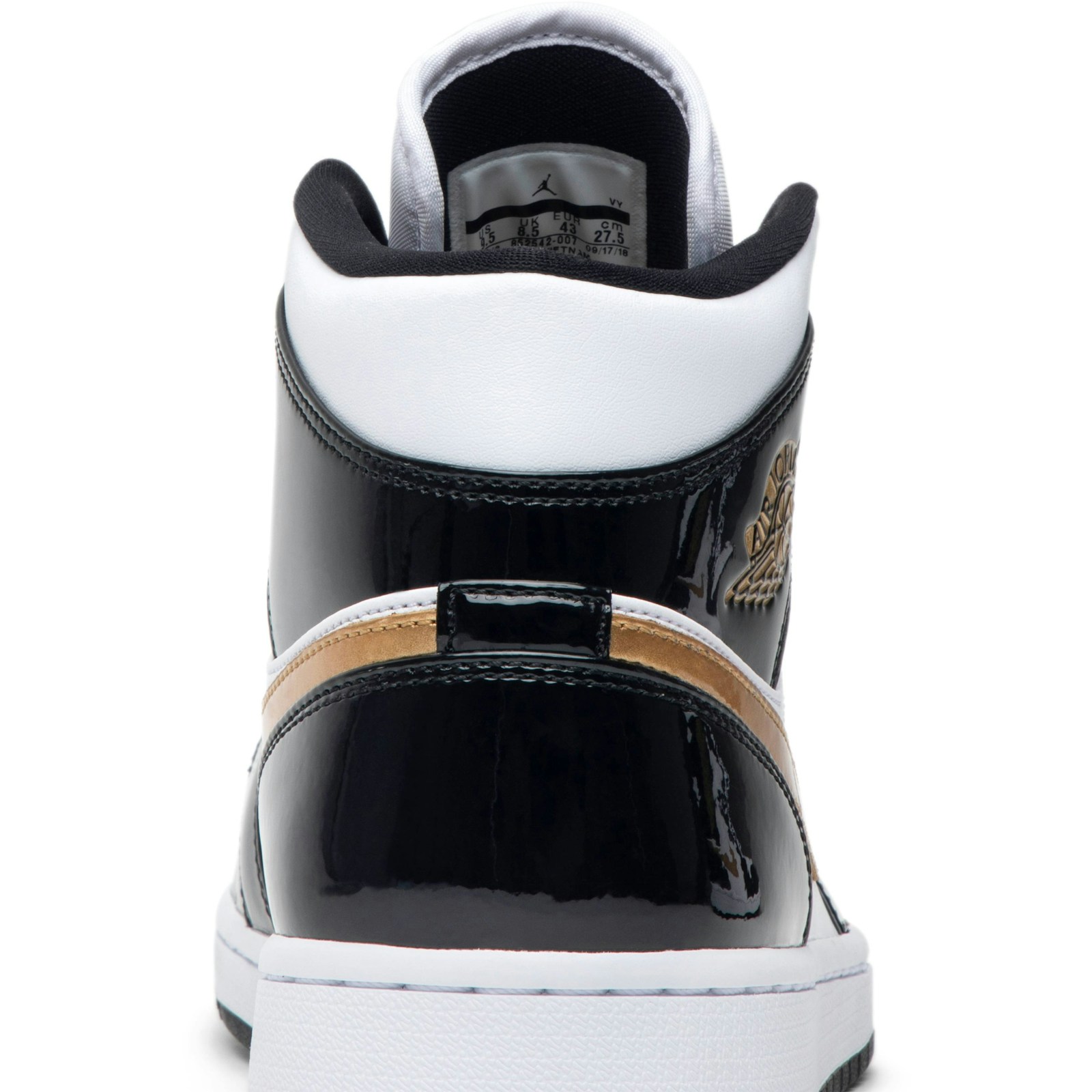 Air Jordan 1 Mid Patent ‚Black Gold‘ 852542-007 Domahi store