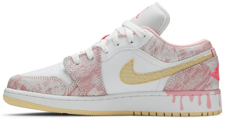 Air Jordan 1 Low GS Strawberry Ice Cream’ CW7104-601 Mattress Sneaker Store