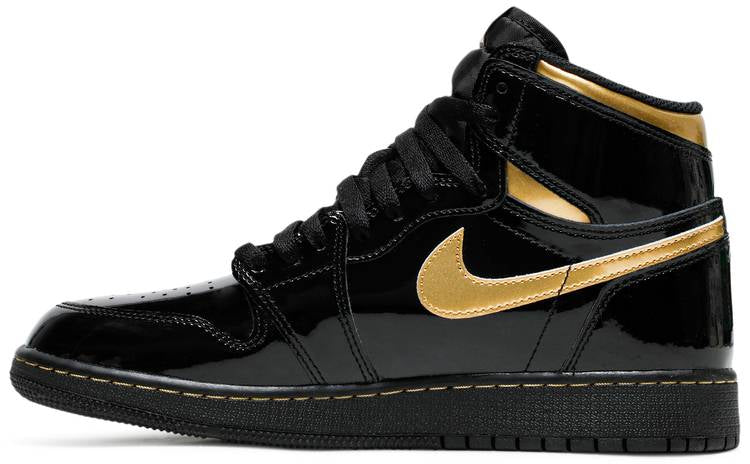 Air Jordan 1 Retro High OG Black Gold Patent’ 555088-032 Mattress Sneaker Store