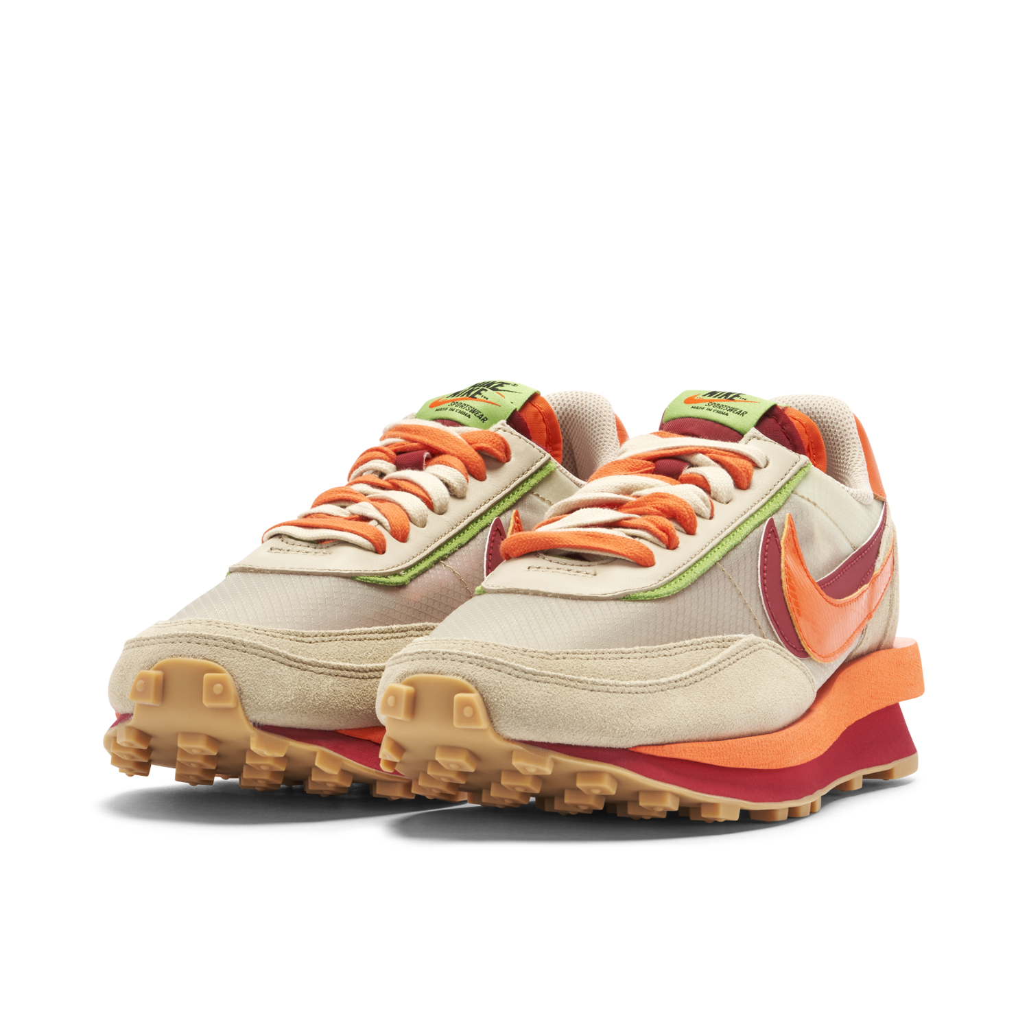 Nike LDWaffle x CLOT x Sacai Net Orange Blaze DH1347-100 Mattress Sneaker Store