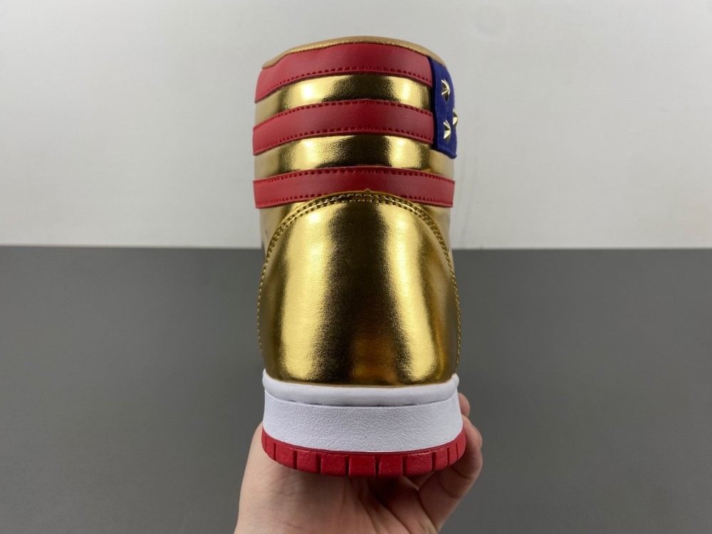 The Never Surrender Trump High-Top Golden Sneakers Recreation MAGA Merch Trump 2024