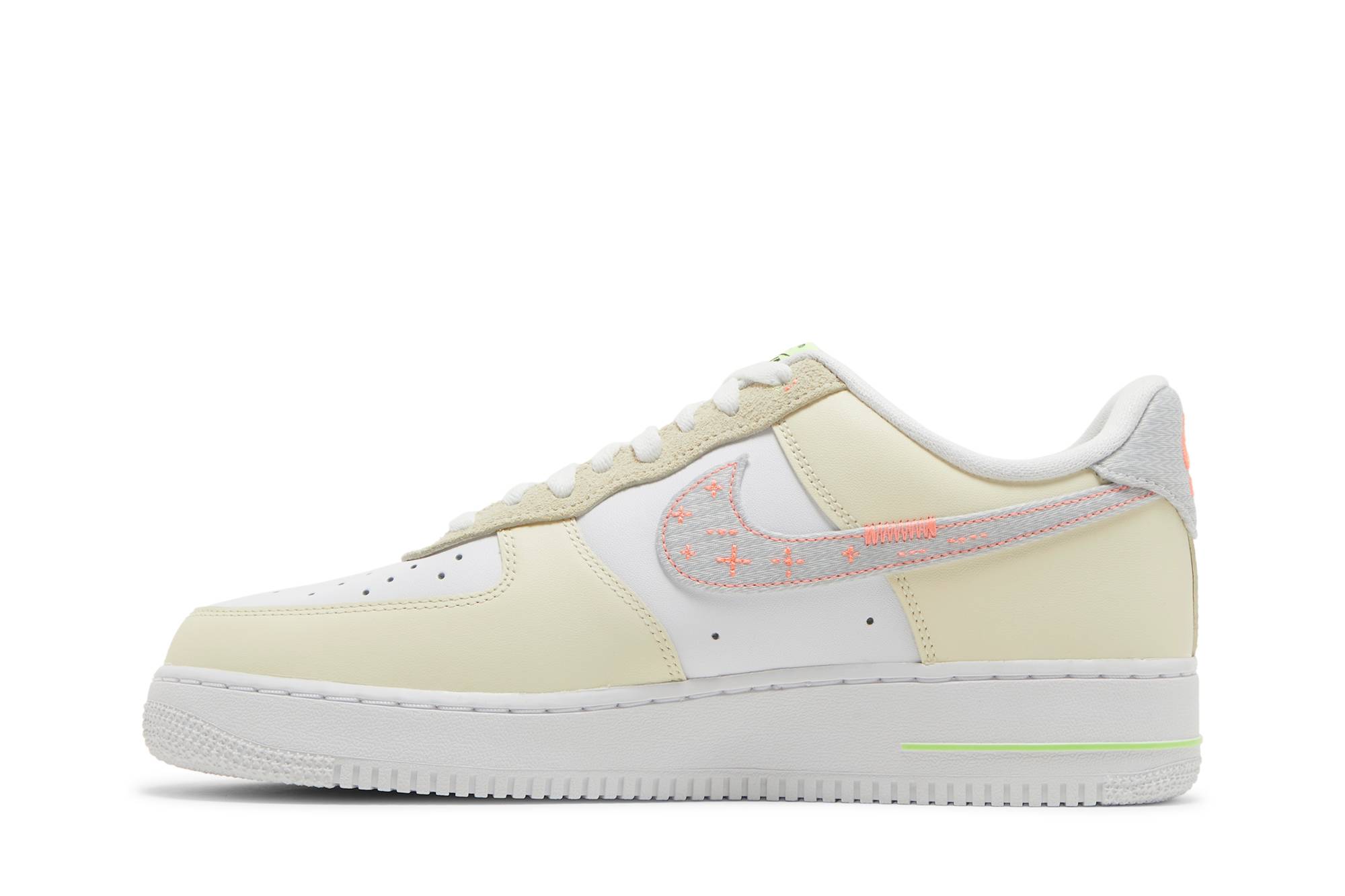 Nike Air Force 1 ’07 LV8 ‘Just Stitch It – White Shade Green’ FB1852-111 Domahi store