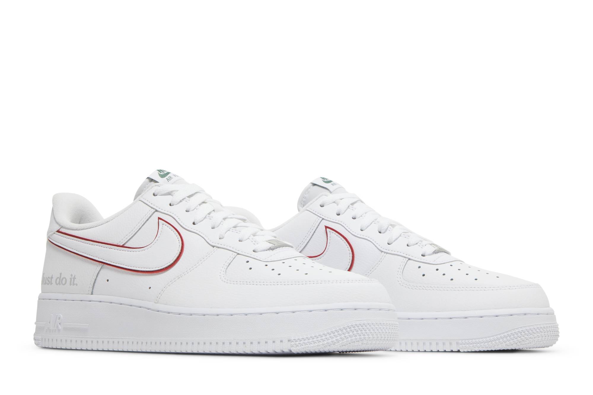 Nike Air Force 1 Low ‘Just Do It White Noble Green Metallic Silver University Red’ DQ0791-100 Domahi store