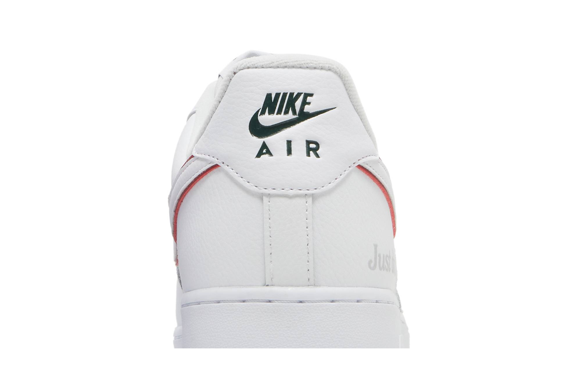 Nike Air Force 1 Low ‘Just Do It White Noble Green Metallic Silver University Red’ DQ0791-100 Domahi store