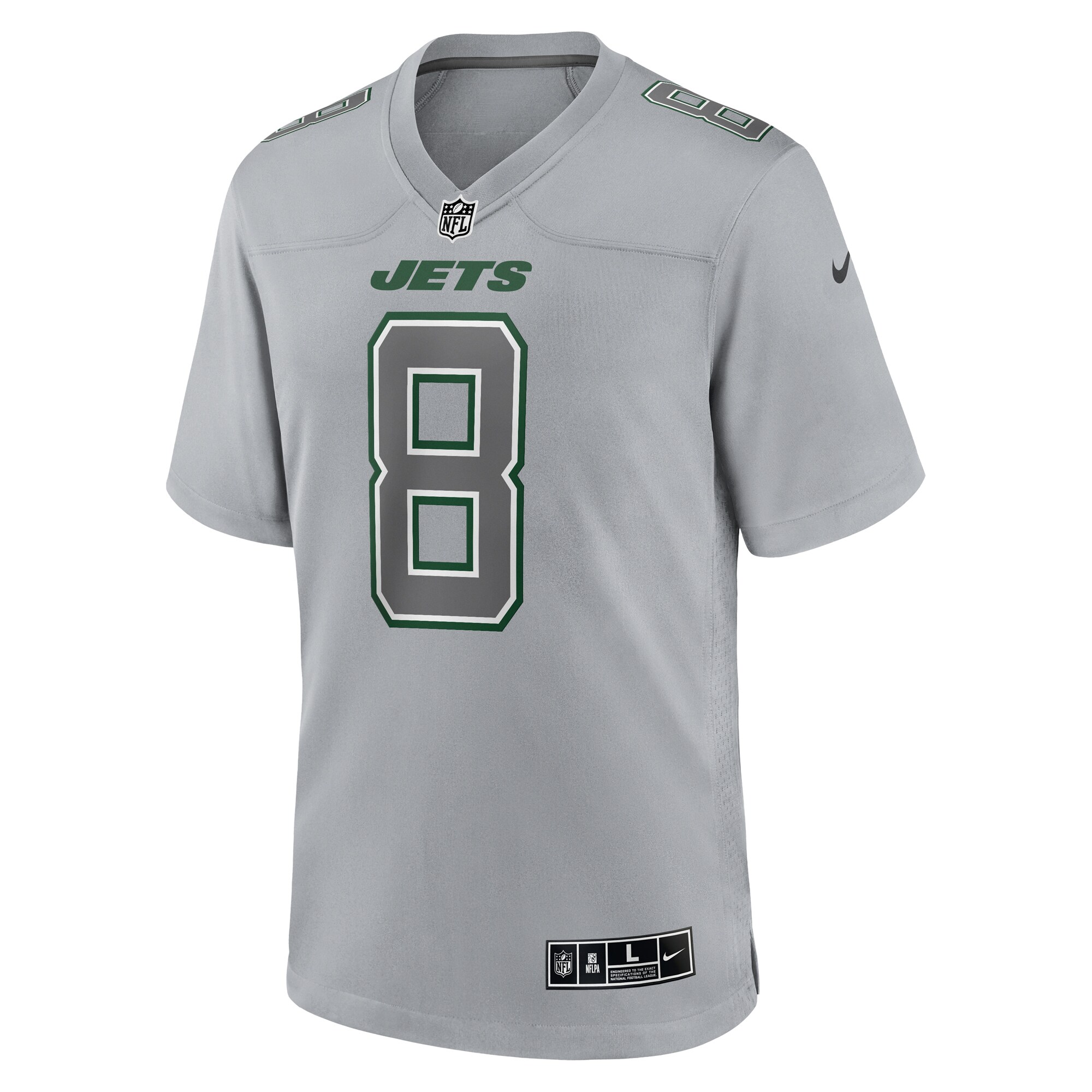 Aaron Rodgers New York Jets Nike Atmosphere Fashion Game Jersey – Heather Gray Clowdercats