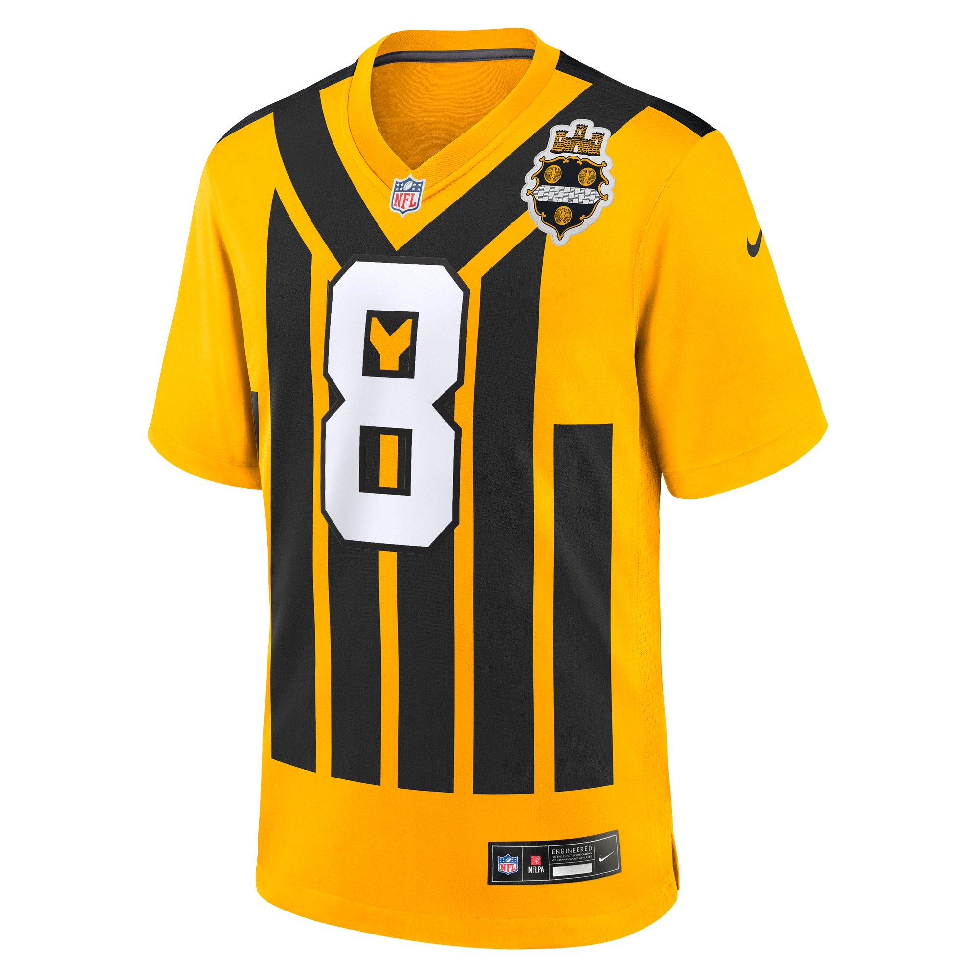 Aaron Rodgers Pittsburgh Steelers Nike Alternate 1933 Throwback Game Jersey – Gold Clowdercats