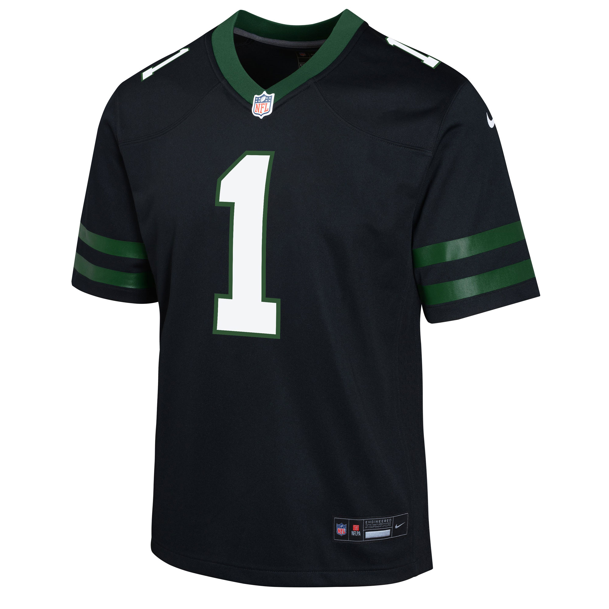 Ahmad Sauce Gardner New York Jets Nike Youth Game Jersey – Black Clowdercats