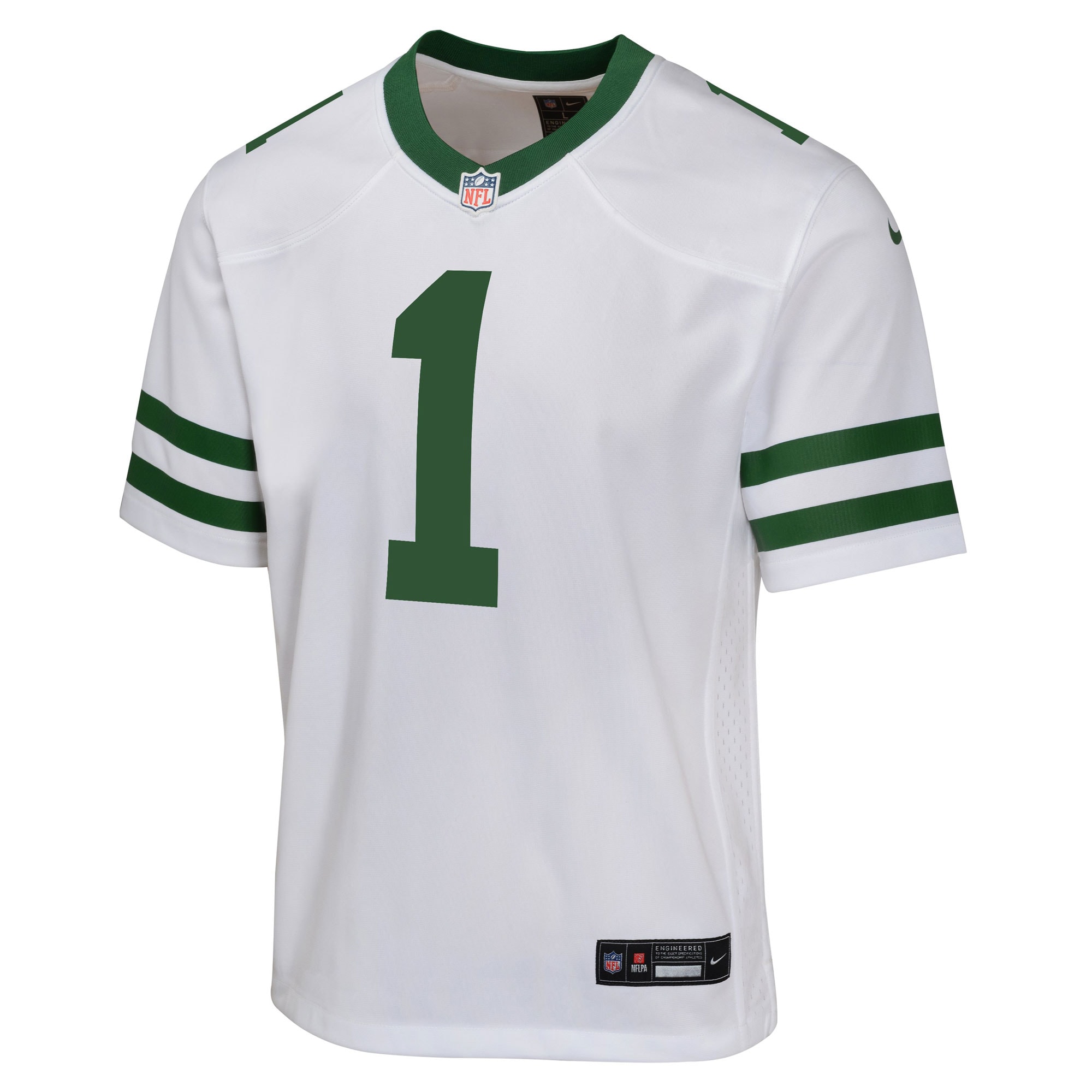 Ahmad Sauce Gardner New York Jets Nike Youth Game Jersey – White Clowdercats