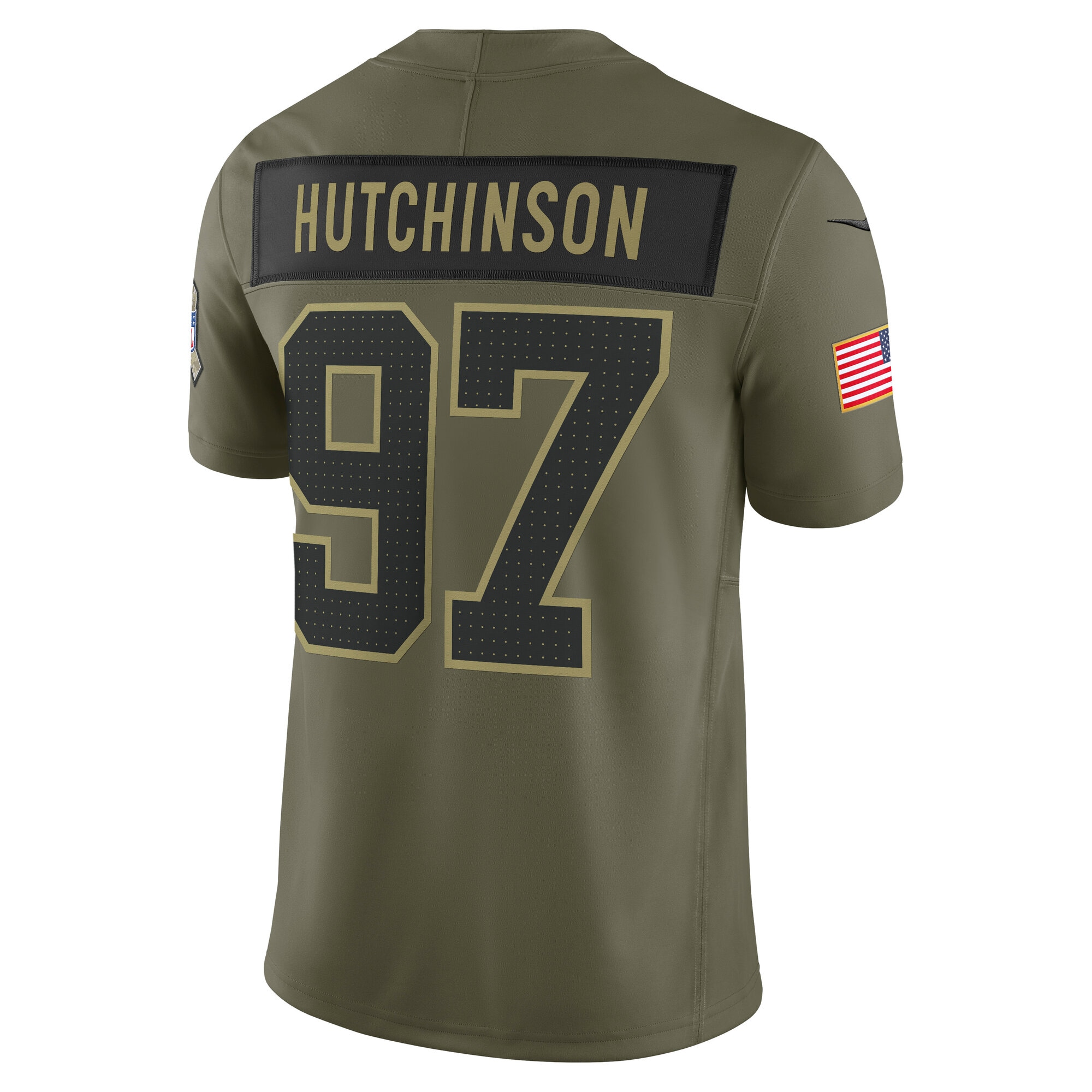 Aidan Hutchinson Detroit Lions Nike 2025 Salute to Service Limited Jersey – Olive Clowdercats