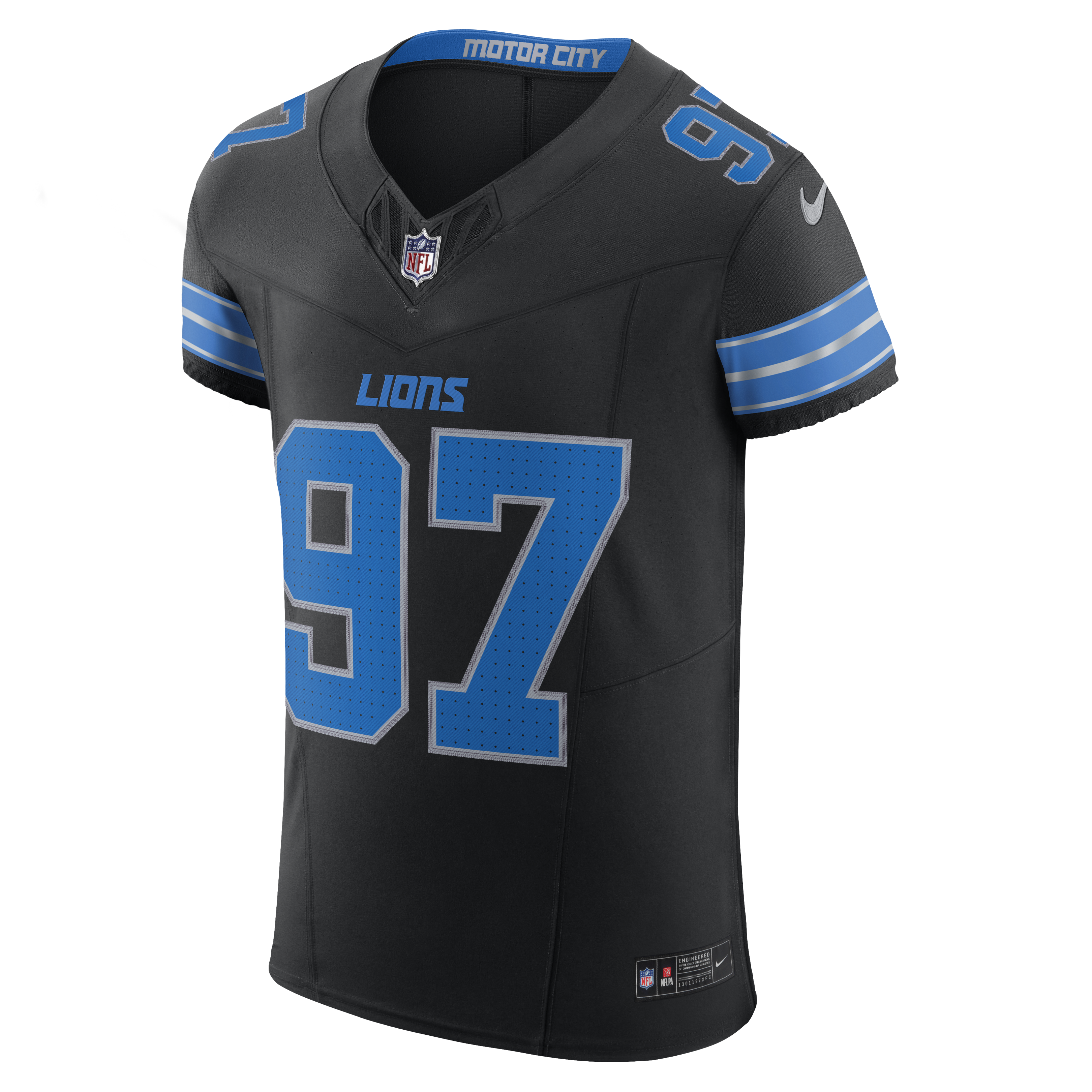 Aidan Hutchinson Detroit Lions Nike Alternate Vapor F.U.S.E. Elite Jersey – Black Clowdercats