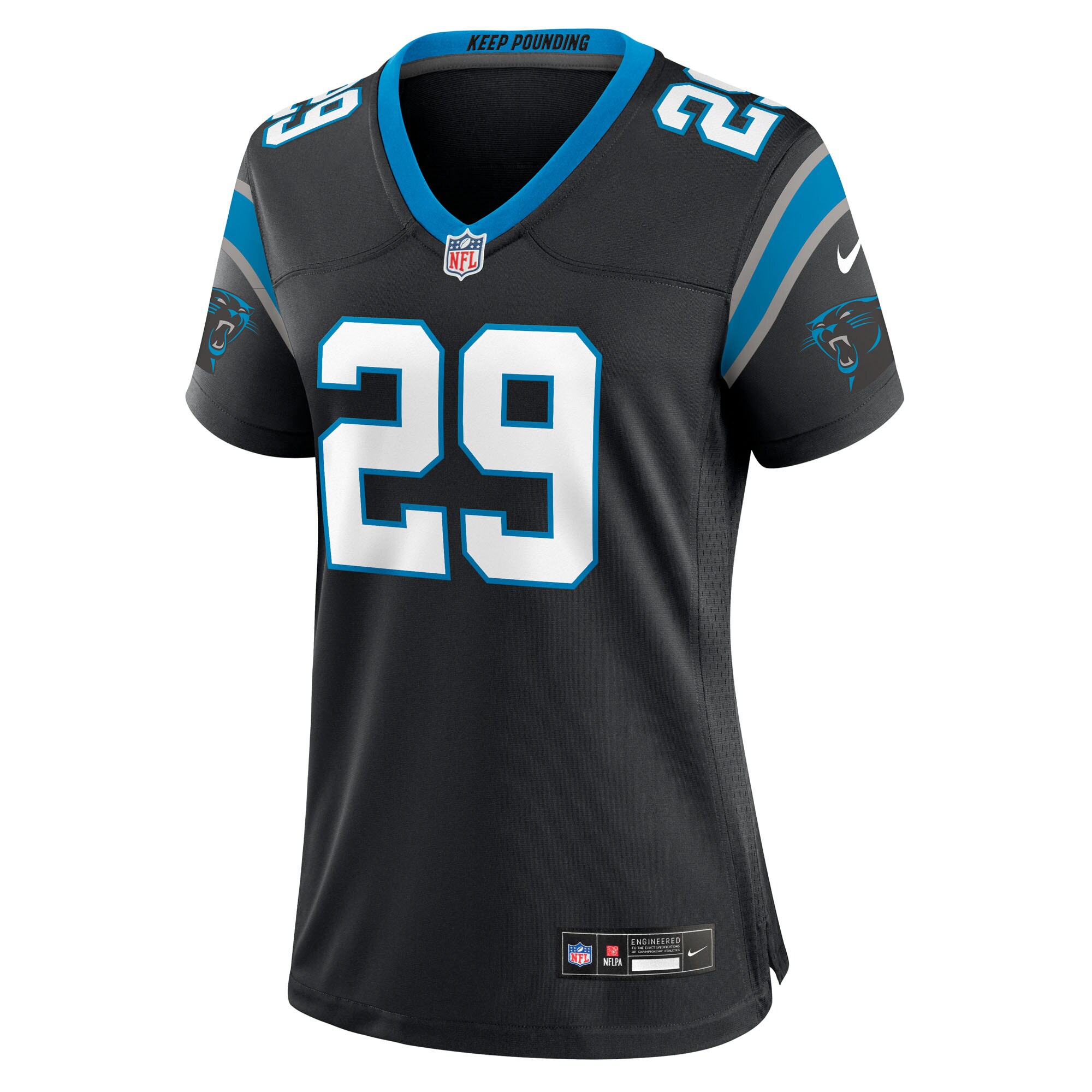 Akayleb Evans Carolina Panthers Nike Women’s Team Game Jersey – Black Clowdercats
