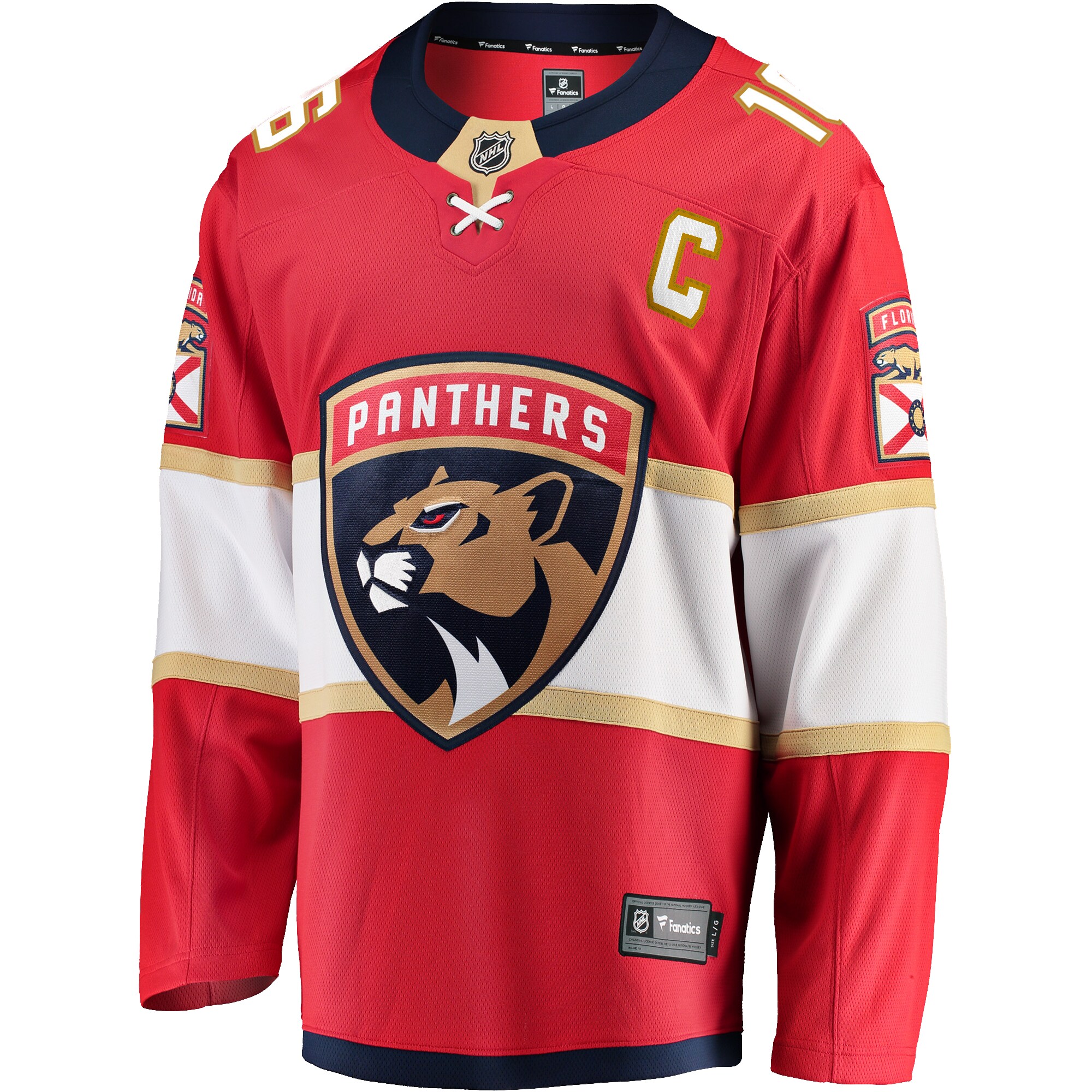 Aleksander Barkov Florida Panthers Fanatics Captain Patch Home Breakaway Jersey – Red Clowdercats