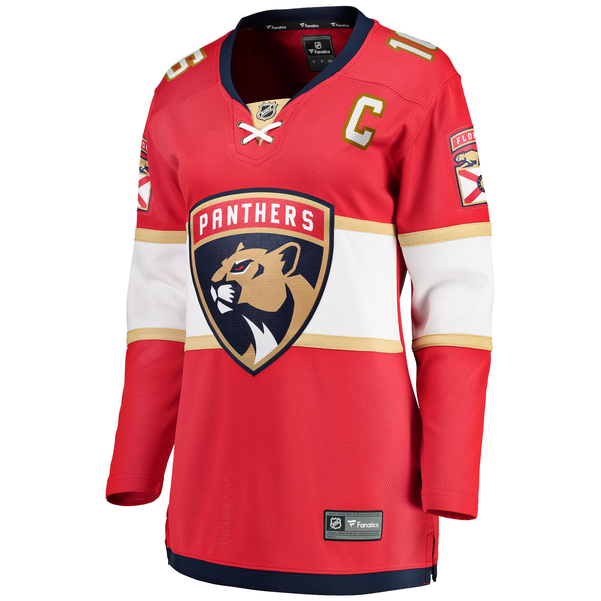 Aleksander Barkov Florida Panthers Fanatics Women’s Captain Patch Home Breakaway Player Jersey – Red Clowdercats