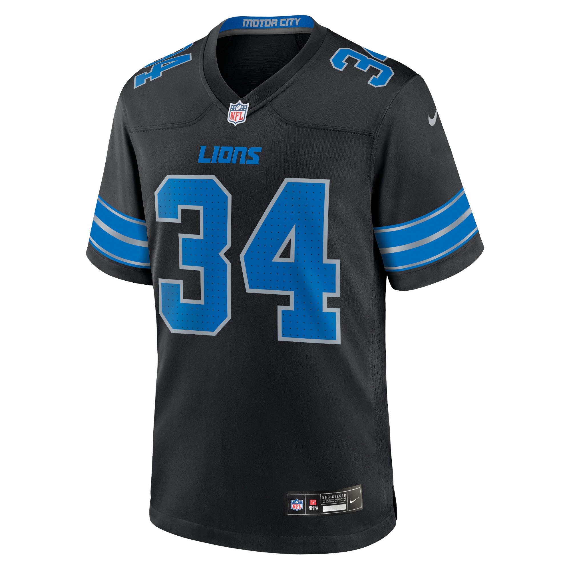 Alex Anzalone Detroit Lions Nike 2nd Alternate Game Jersey – Black Clowdercats