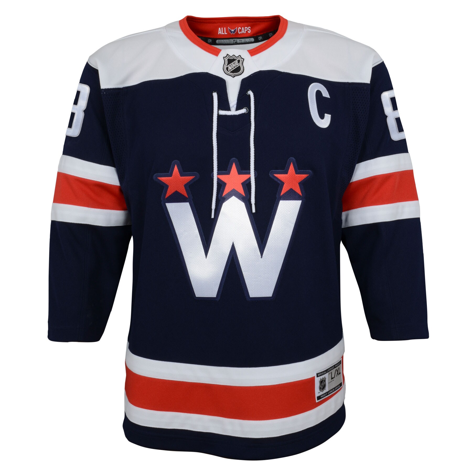 Alexander Ovechkin Washington Capitals Youth 2020/21 Alternate Premier Player Jersey – Navy Clowdercats