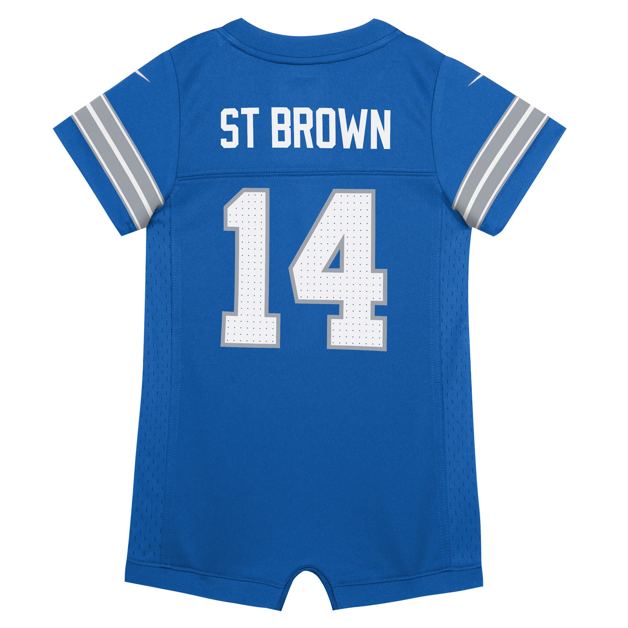 Amon-Ra St. Brown Detroit Lions Nike Newborn & Infant Game Romper Jersey – Blue Clowdercats