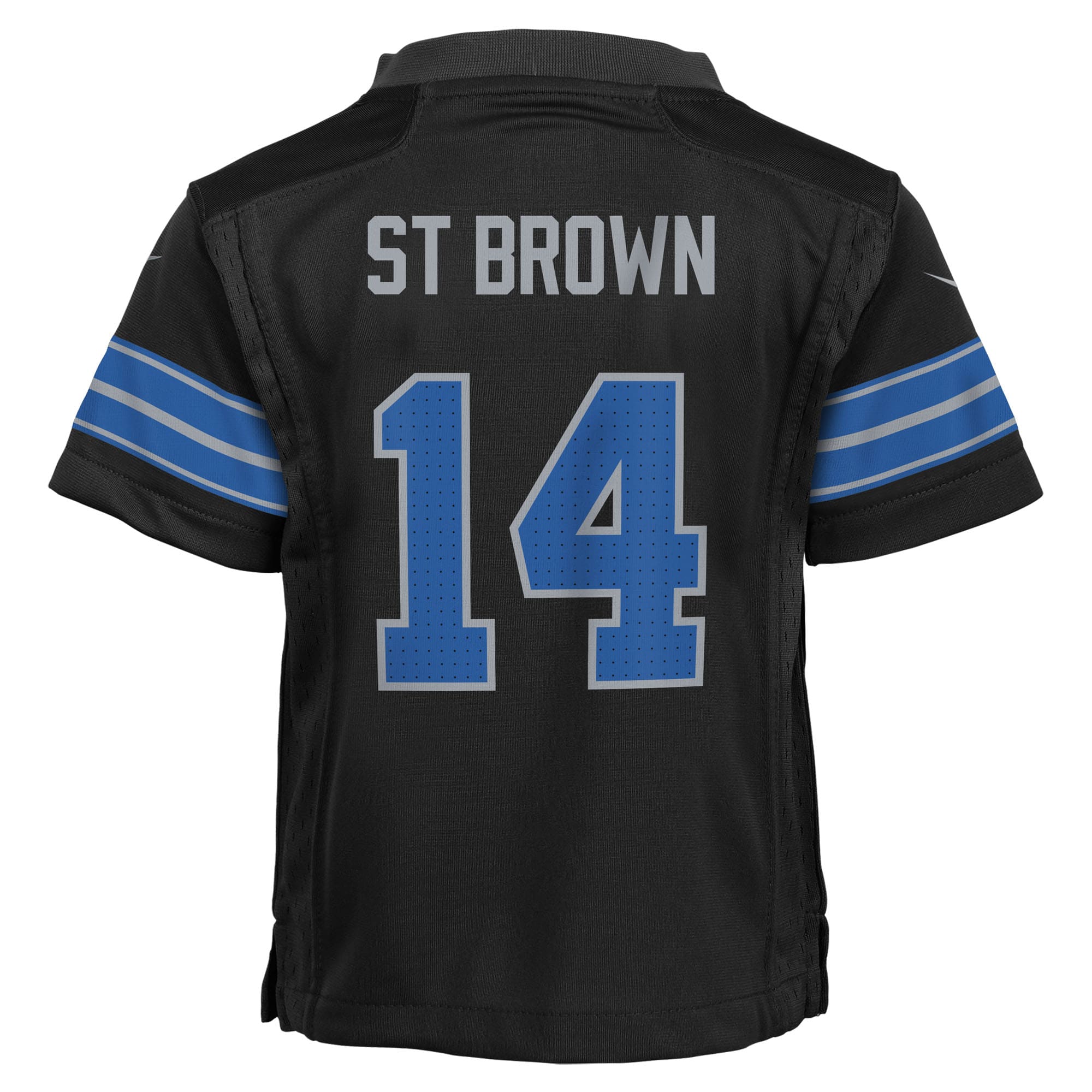 Amon-Ra St. Brown Detroit Lions Nike Preschool Alternate Player Game Jersey – Black Clowdercats