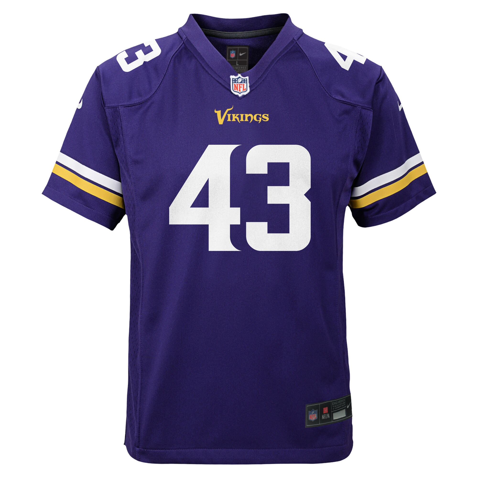 Andrew Van Ginkel Minnesota Vikings Nike Youth Team Game Jersey – Purple Clowdercats