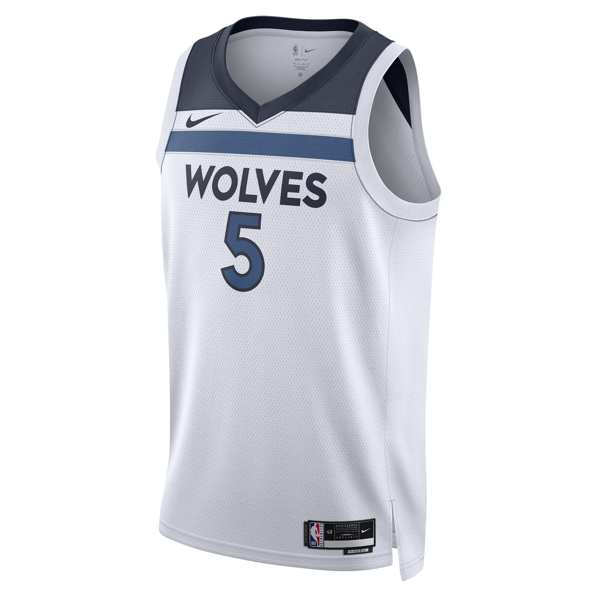 Anthony Edwards Minnesota Timberwolves Nike Unisex Swingman Jersey – Association Edition – White Clowdercats