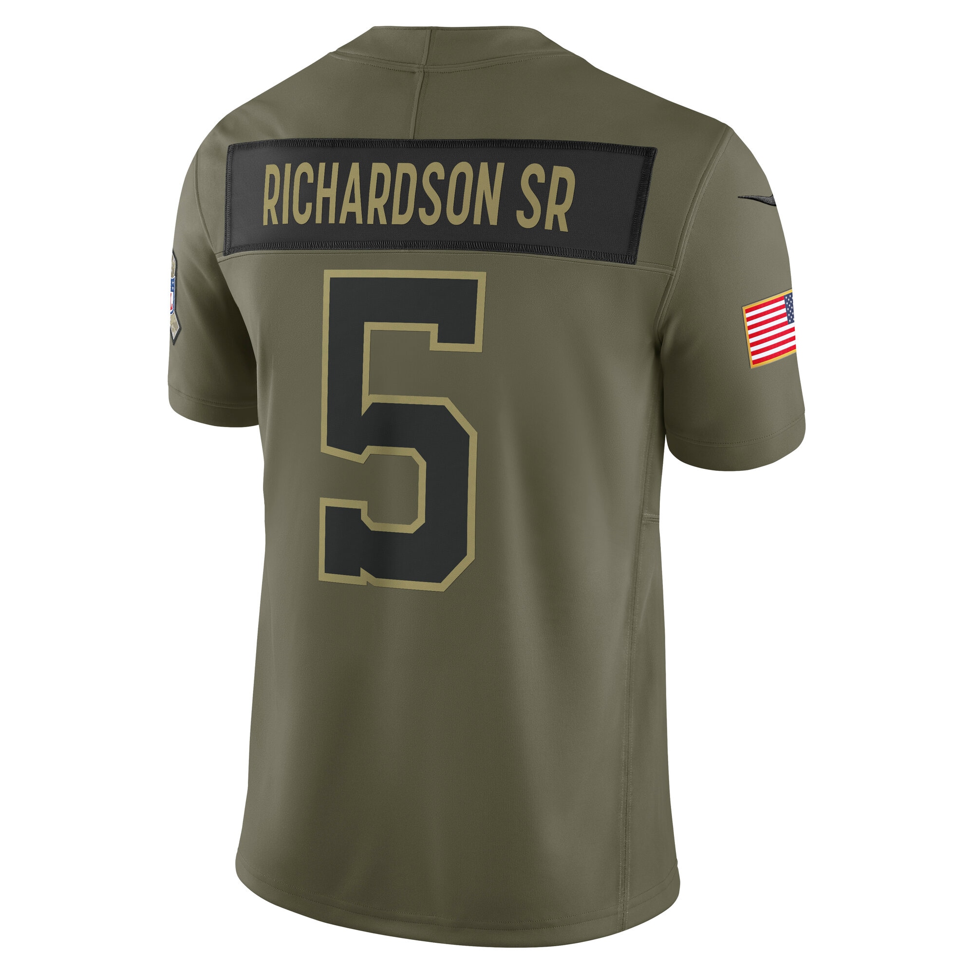 Anthony Richardson Sr. Indianapolis Colts Nike 2025 Salute to Service Limited Jersey – Olive Clowdercats