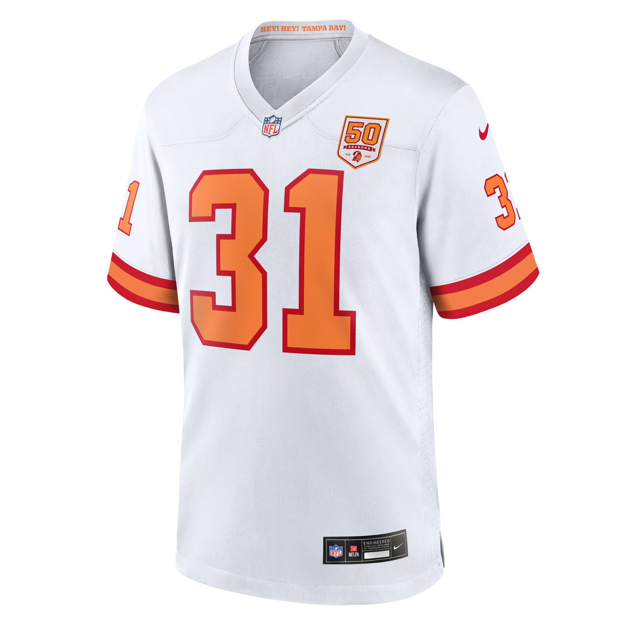 Antoine Winfield Jr. ’76 Tampa Bay Buccaneers Nike 50th Season Game Jersey – White Clowdercats