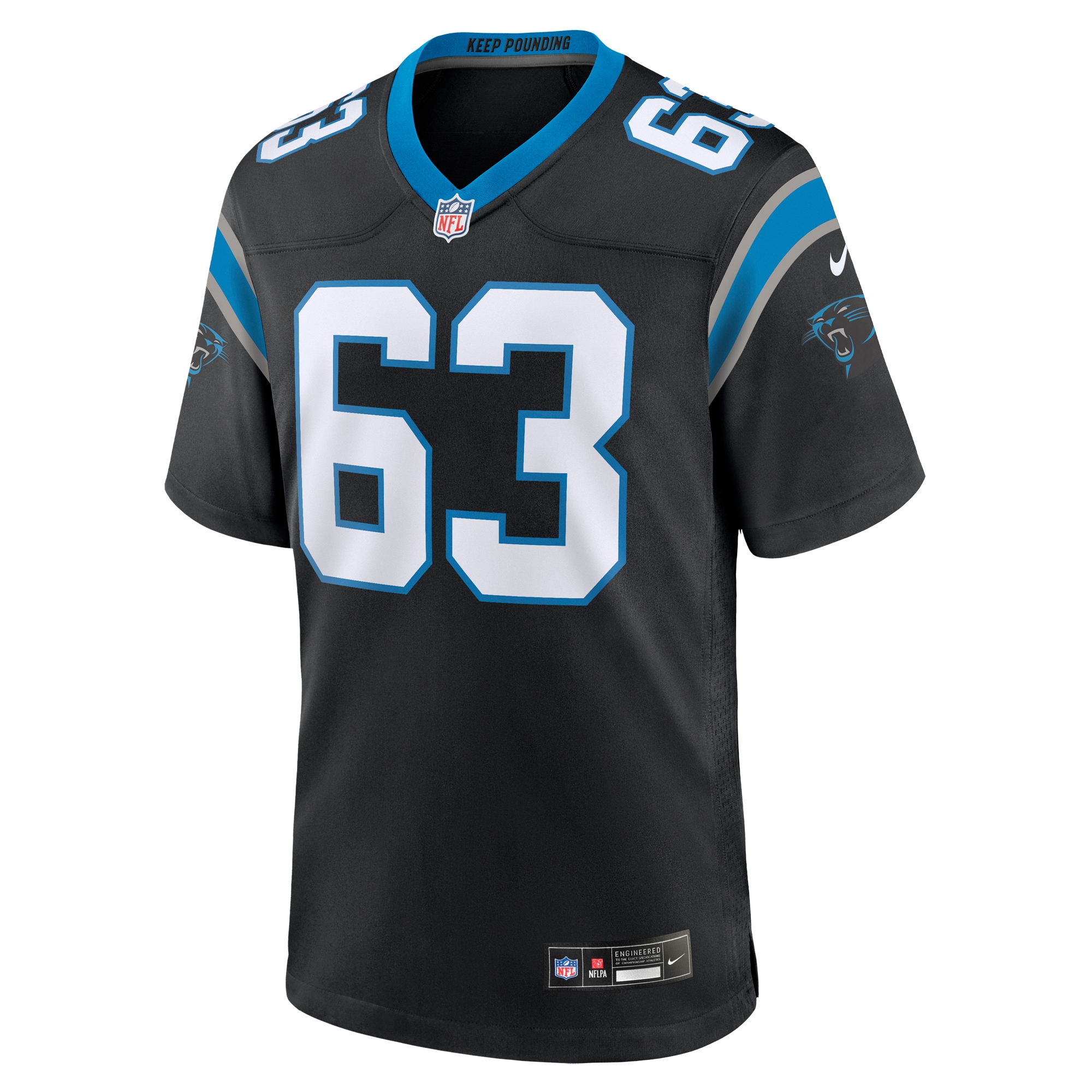 Austin Corbett Carolina Panthers Nike Team Game Jersey – Black Clowdercats