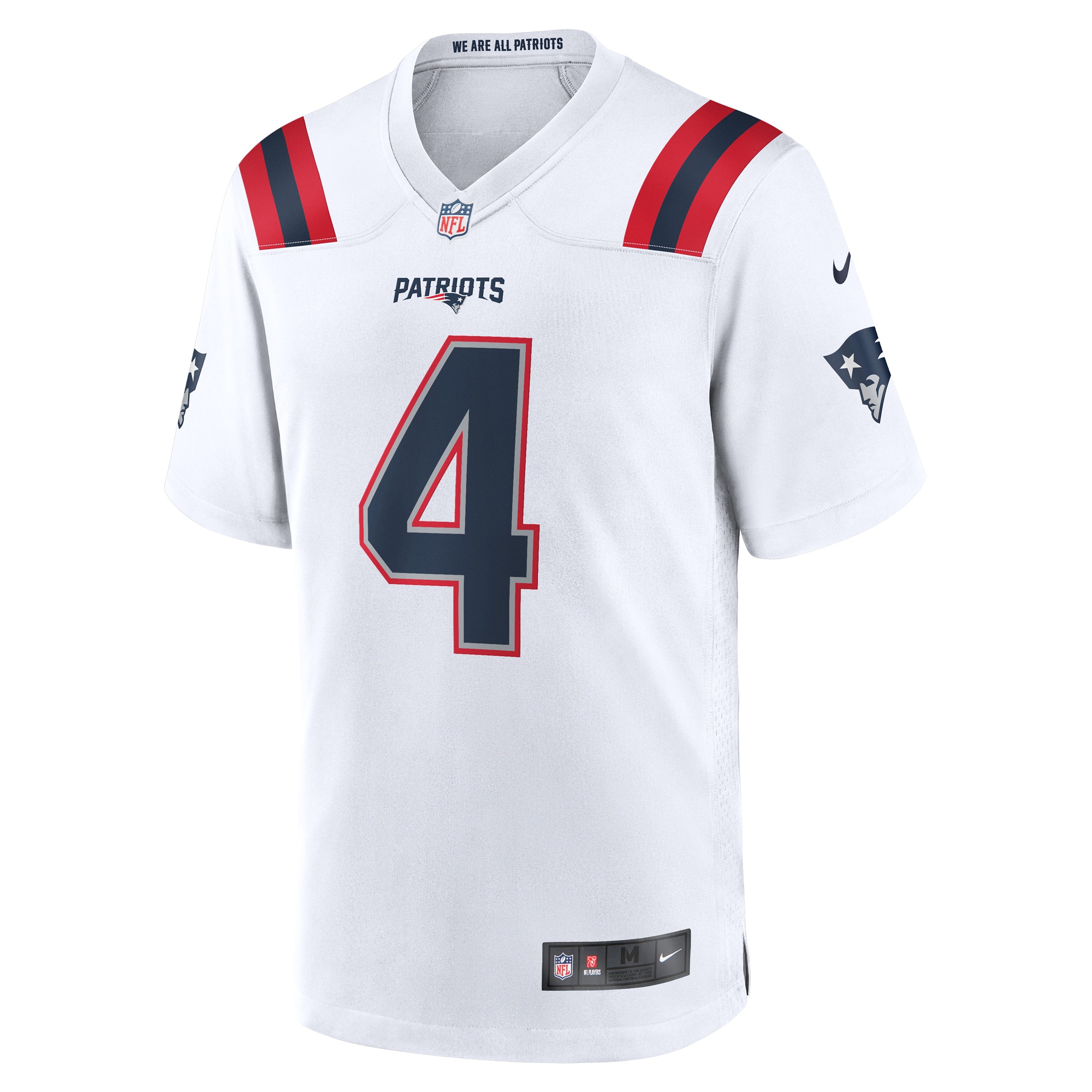 Bailey Zappe New England Patriots Nike Game Player Jersey – White Clowdercats