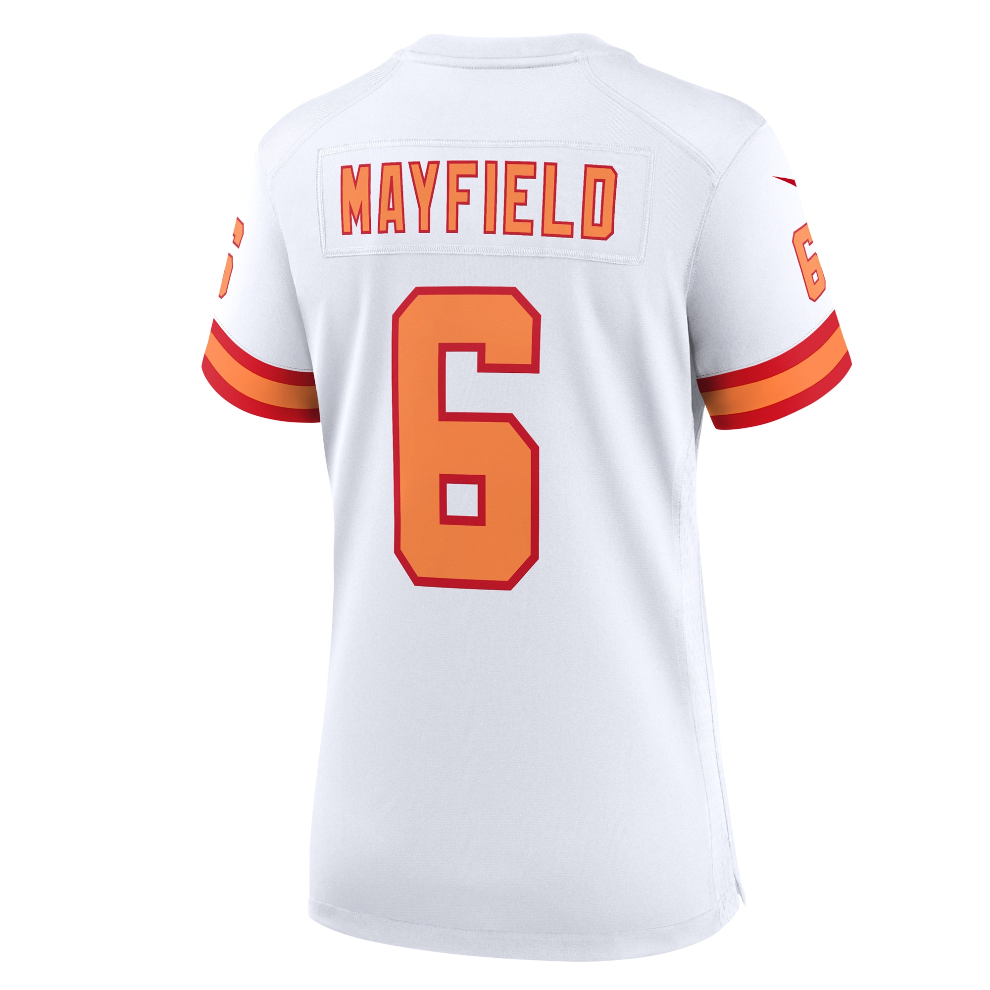 Baker Mayfield ’76 Tampa Bay Buccaneers Nike Women’s 50th Season Game Jersey – White Clowdercats