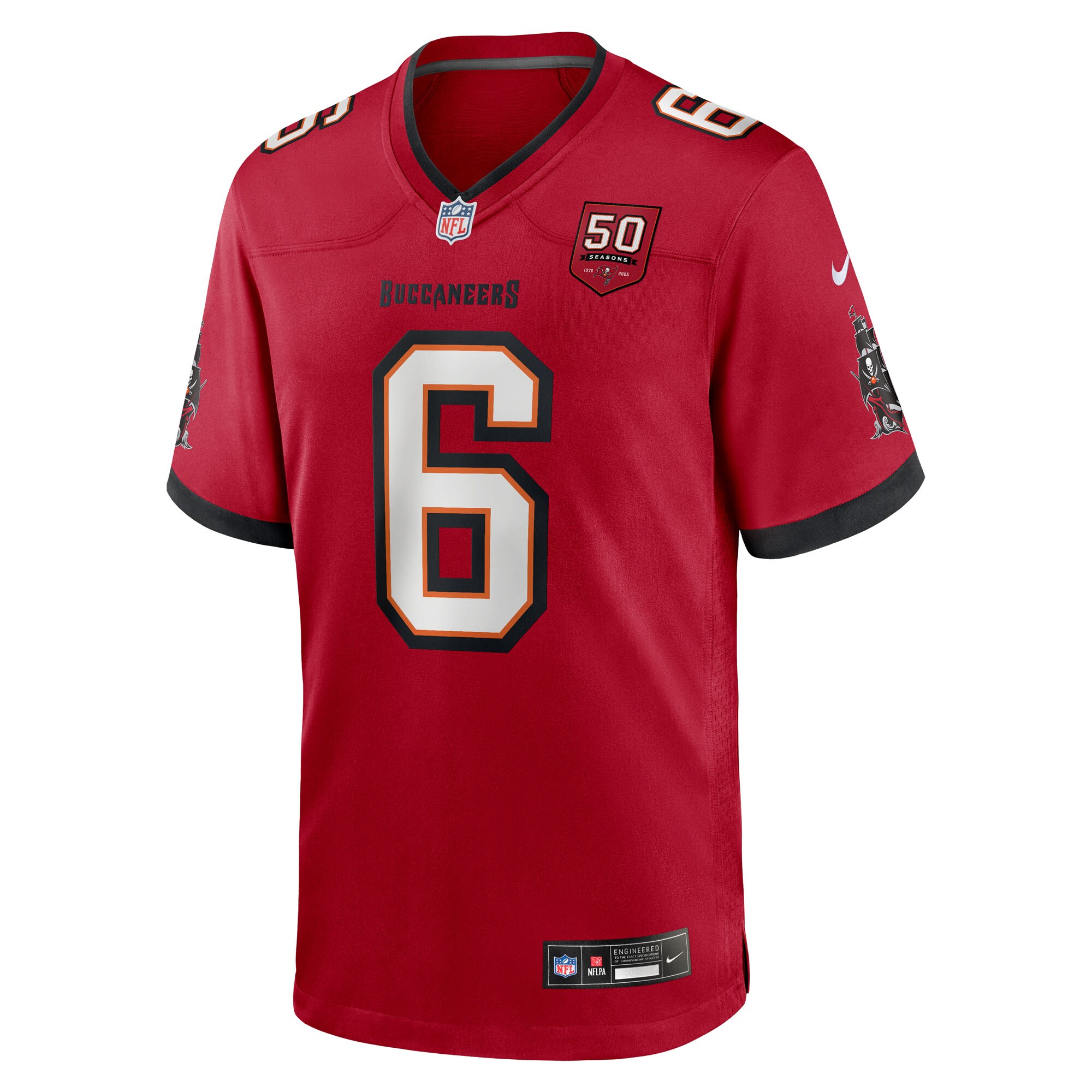 Baker Mayfield Tampa Bay Buccaneers Nike 50th Season Team Game Jersey – Red Clowdercats