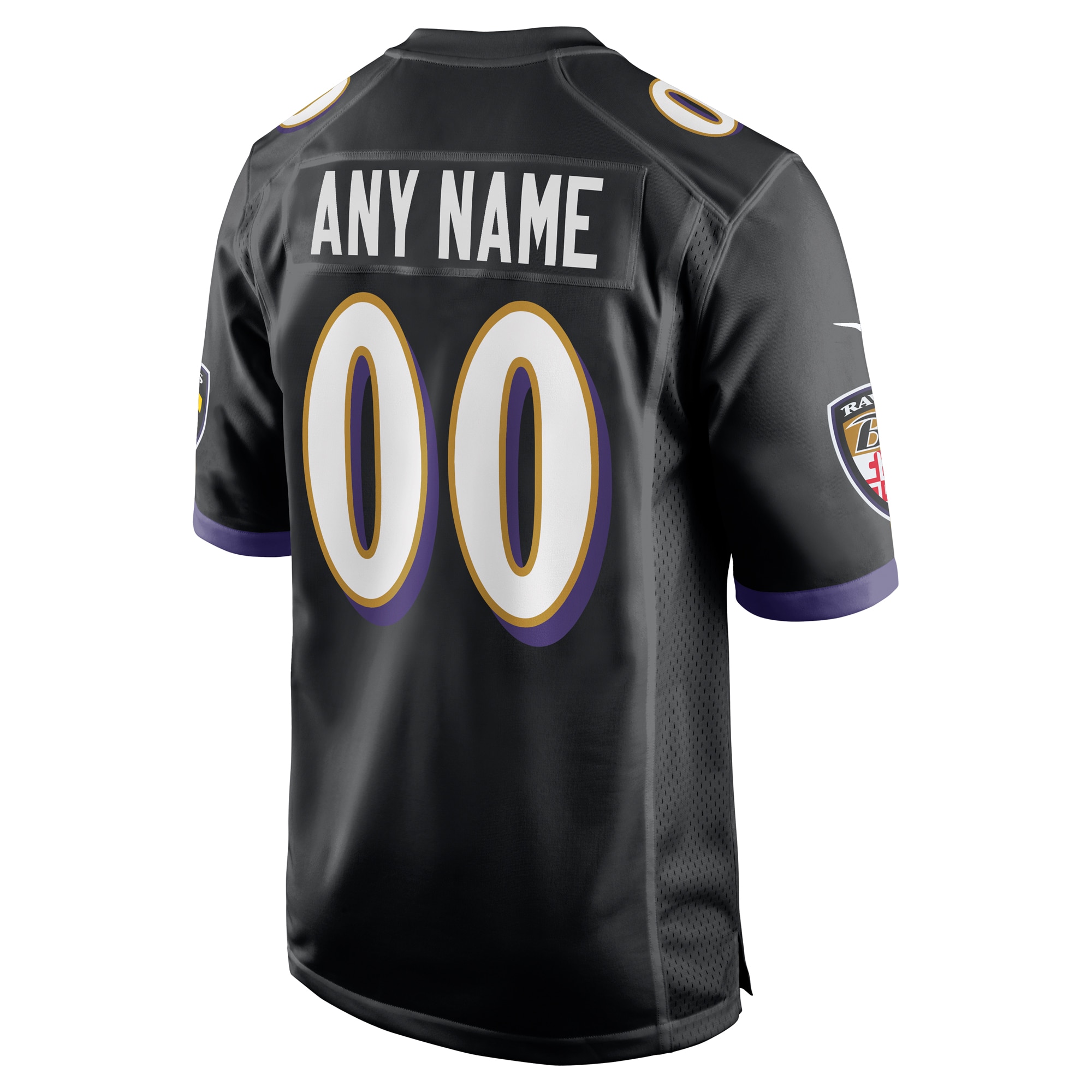 Baltimore Ravens Nike Alternate Custom Game Jersey – Black Clowdercats