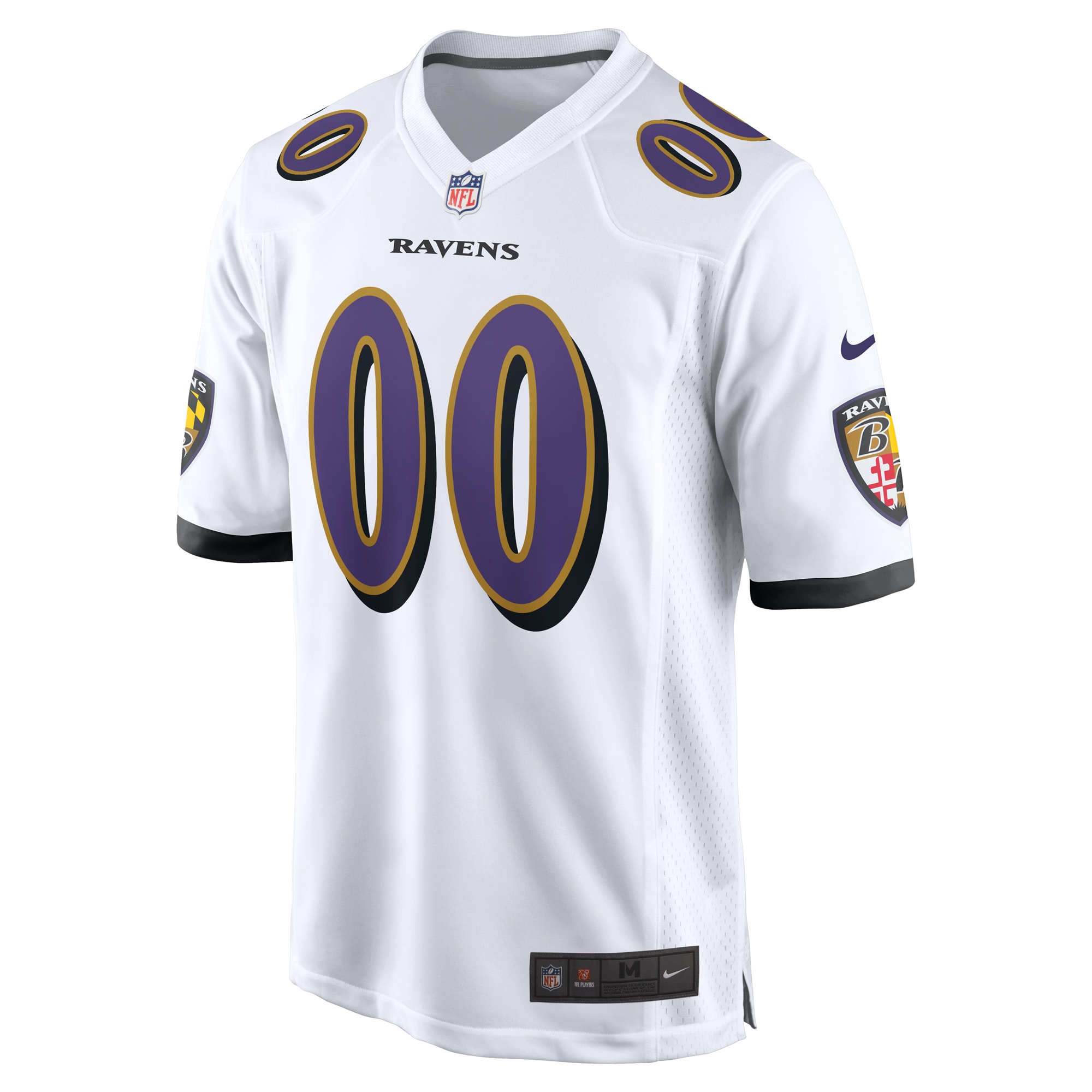 Baltimore Ravens Nike Custom Game Jersey – White Clowdercats