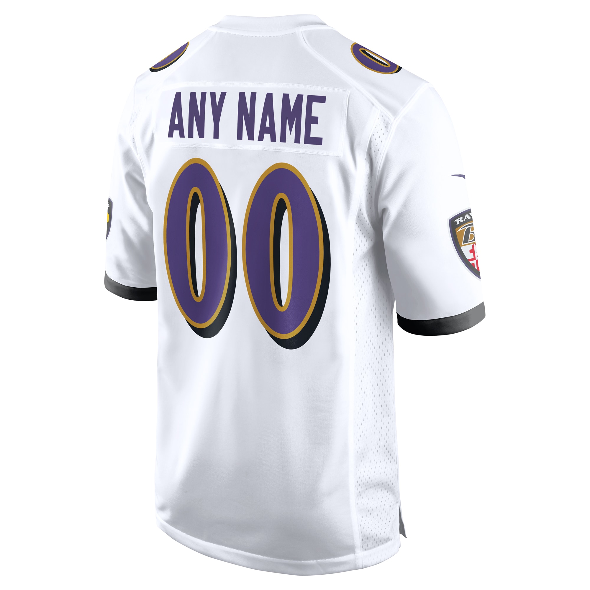 Baltimore Ravens Nike Custom Game Jersey – White Clowdercats