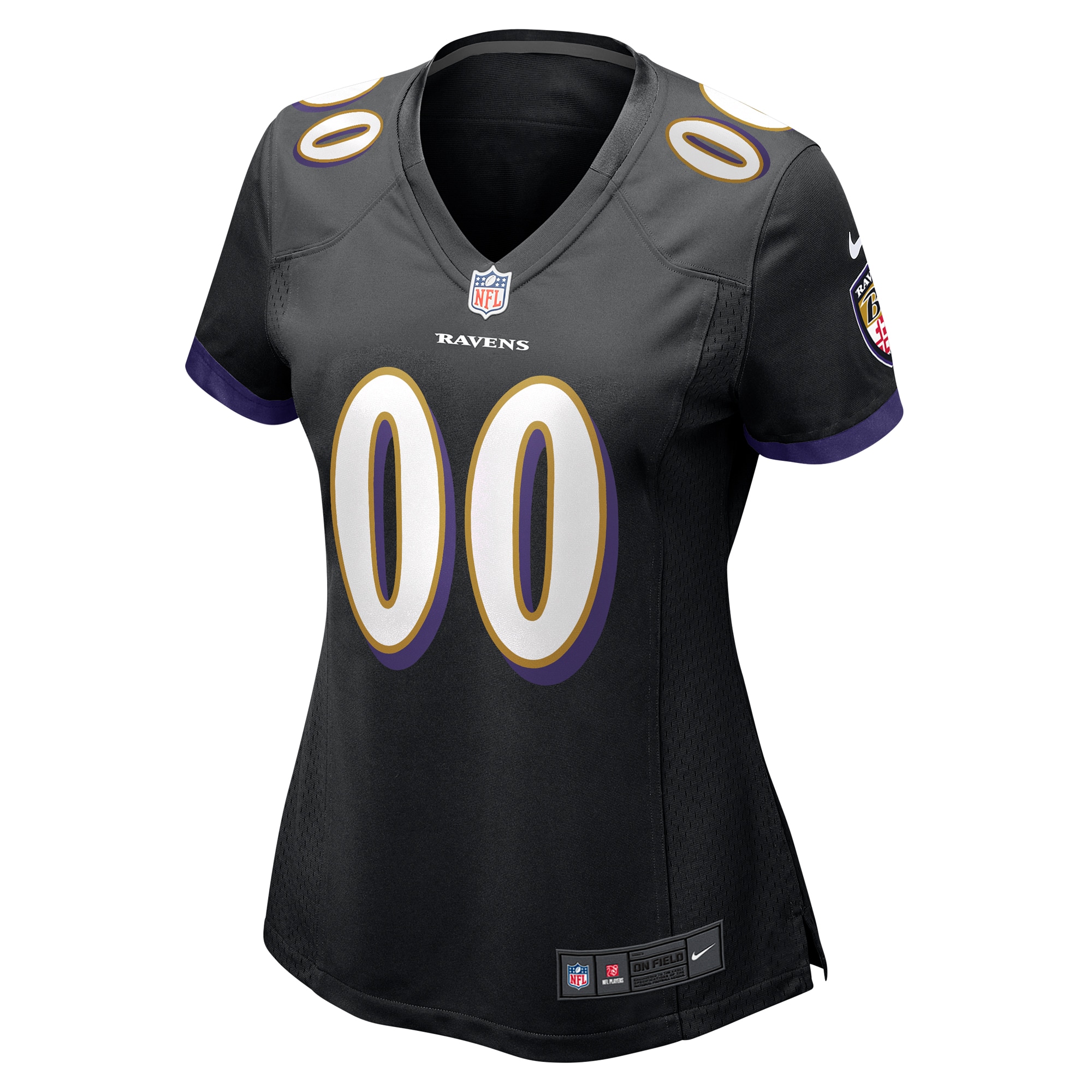 Baltimore Ravens Nike Women’s Alternate Custom Game Jersey – Black Clowdercats