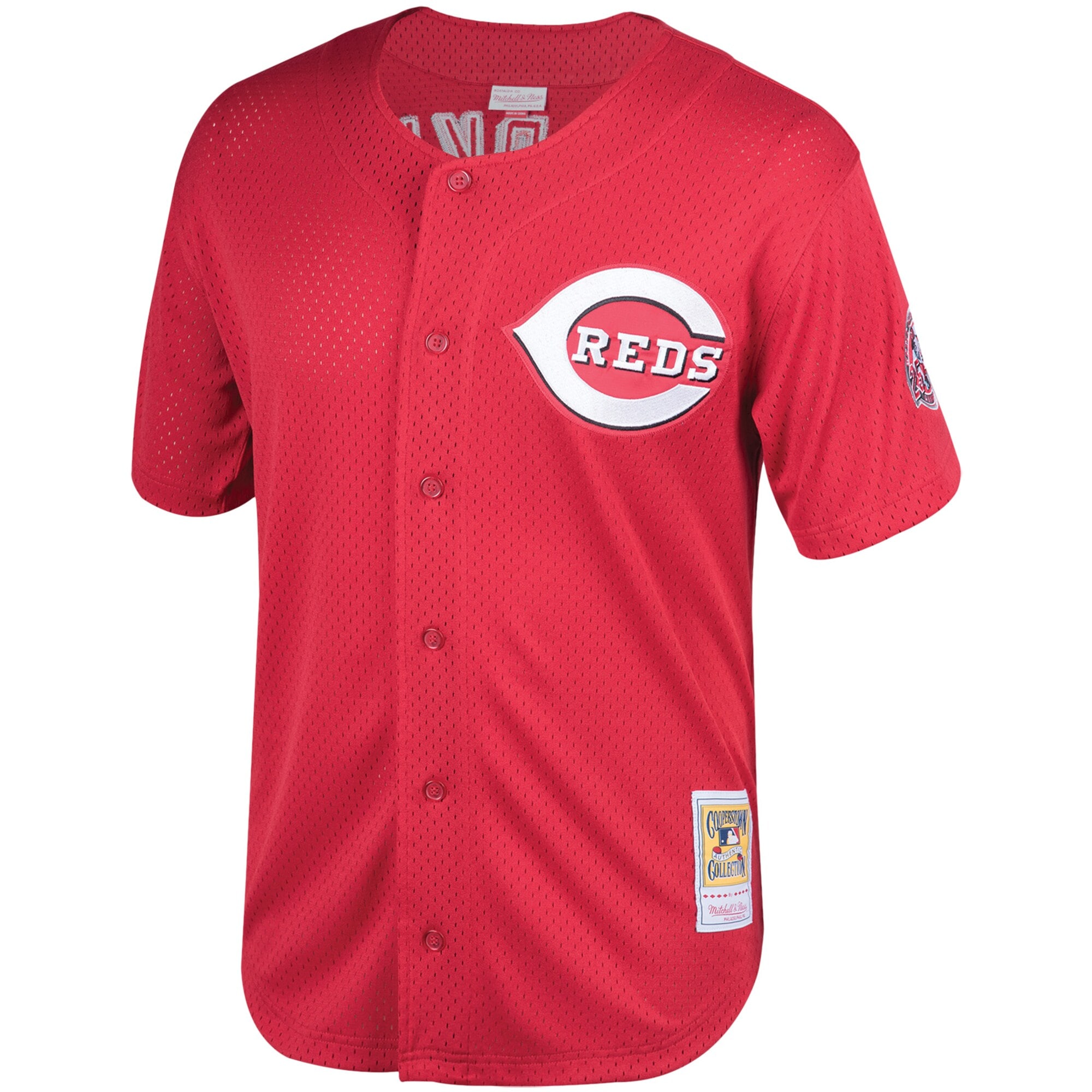 Barry Larkin Cincinnati Reds Mitchell & Ness Throwback Cooperstown Mesh Batting Practice Jersey – Red