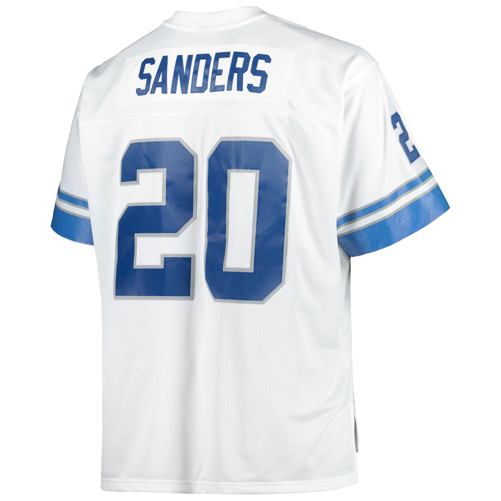 Barry Sanders Detroit Lions Mitchell & Ness Big & Tall 1996 Retired Player Replica Jersey – White Clowdercats