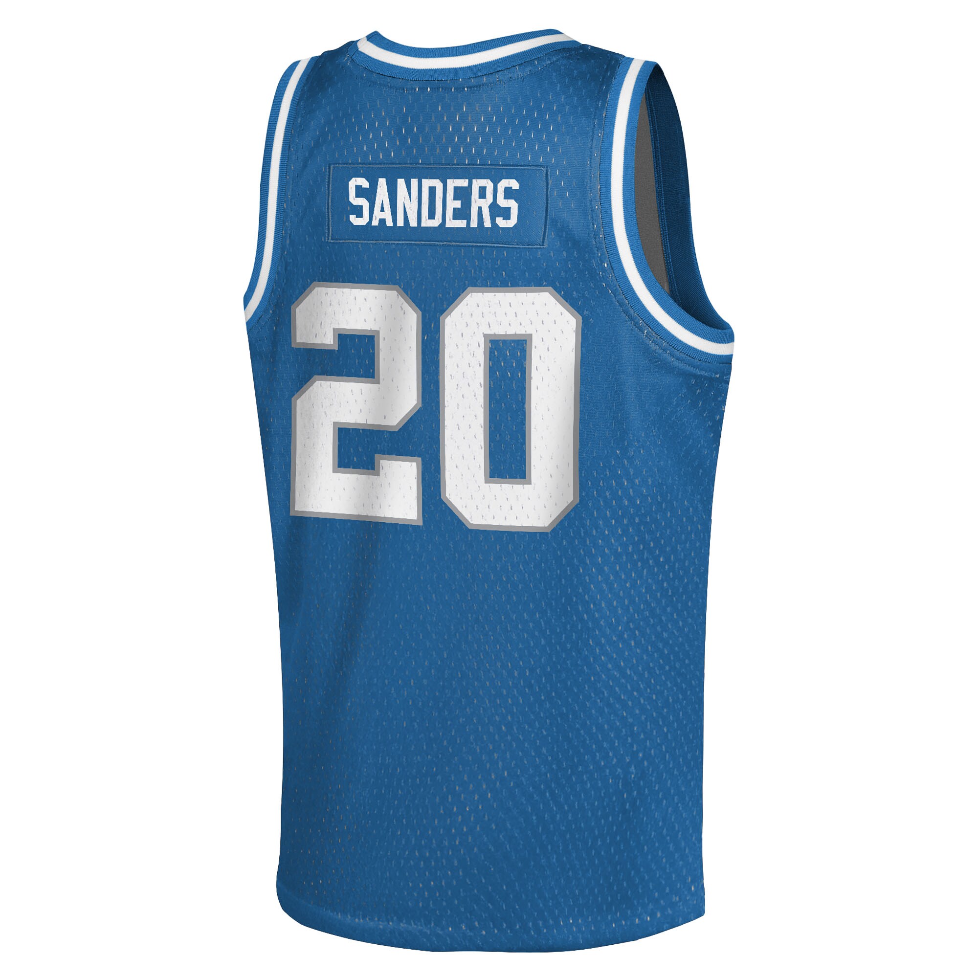 Barry Sanders Detroit Lions Mitchell & Ness Youth Retired Player NFL Basketball Fashion Jersey – Blue Clowdercats