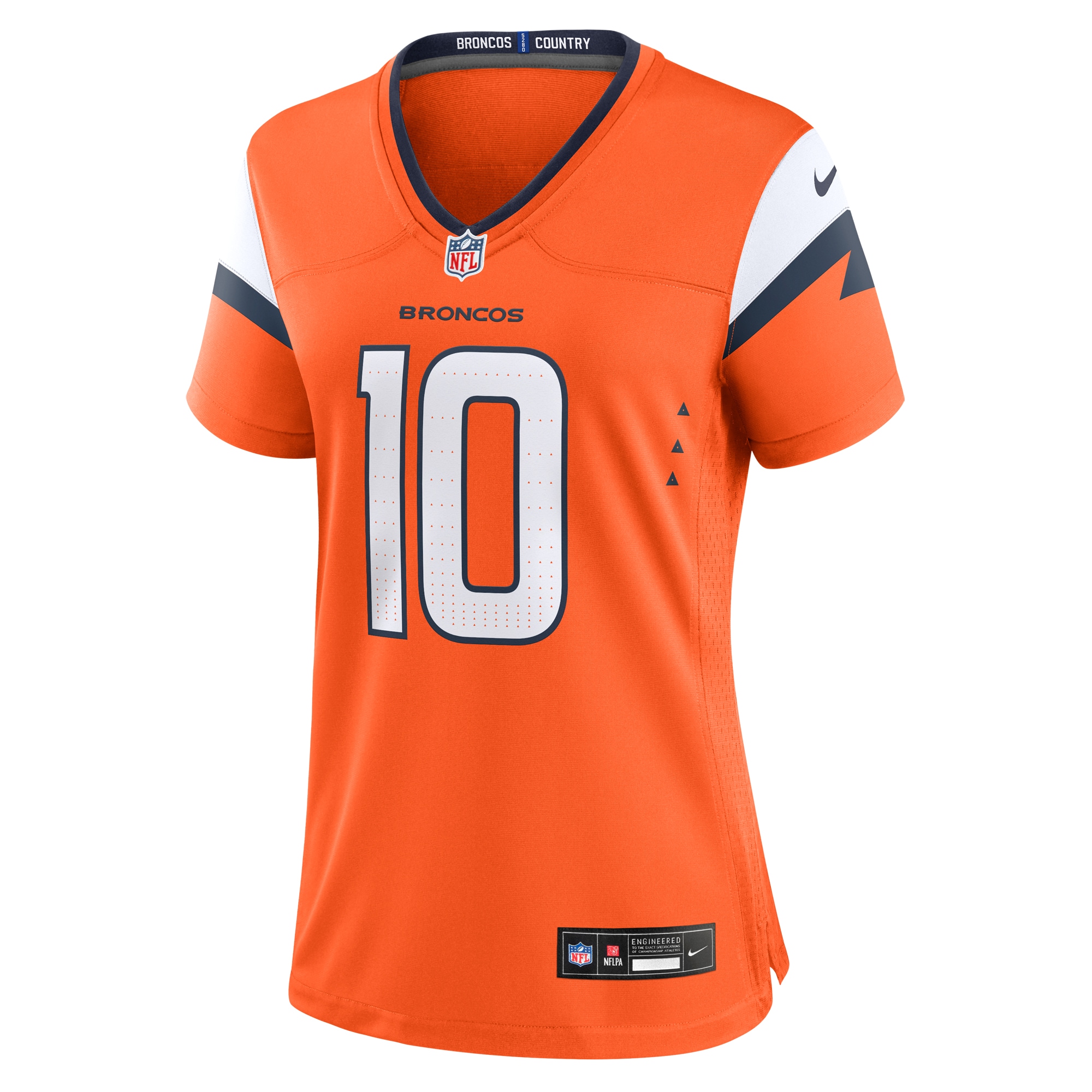 Bo Nix Denver Broncos Nike Women’s Game Jersey – Orange Clowdercats