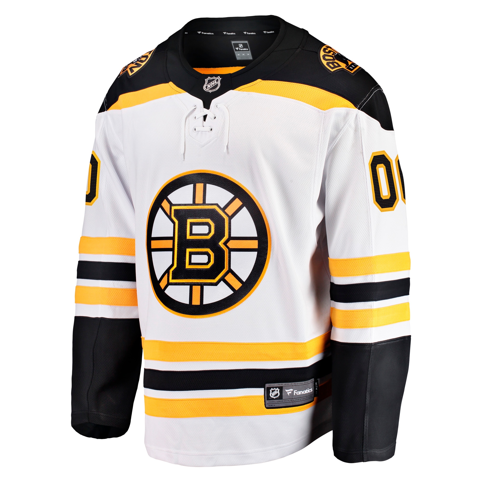 Boston Bruins Fanatics Away Breakaway Custom Jersey – White Clowdercats