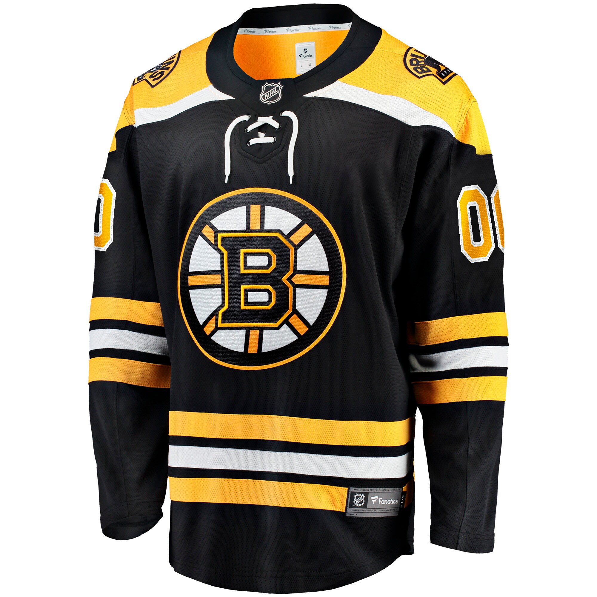 Boston Bruins Fanatics Home Breakaway Custom Jersey – Black Clowdercats