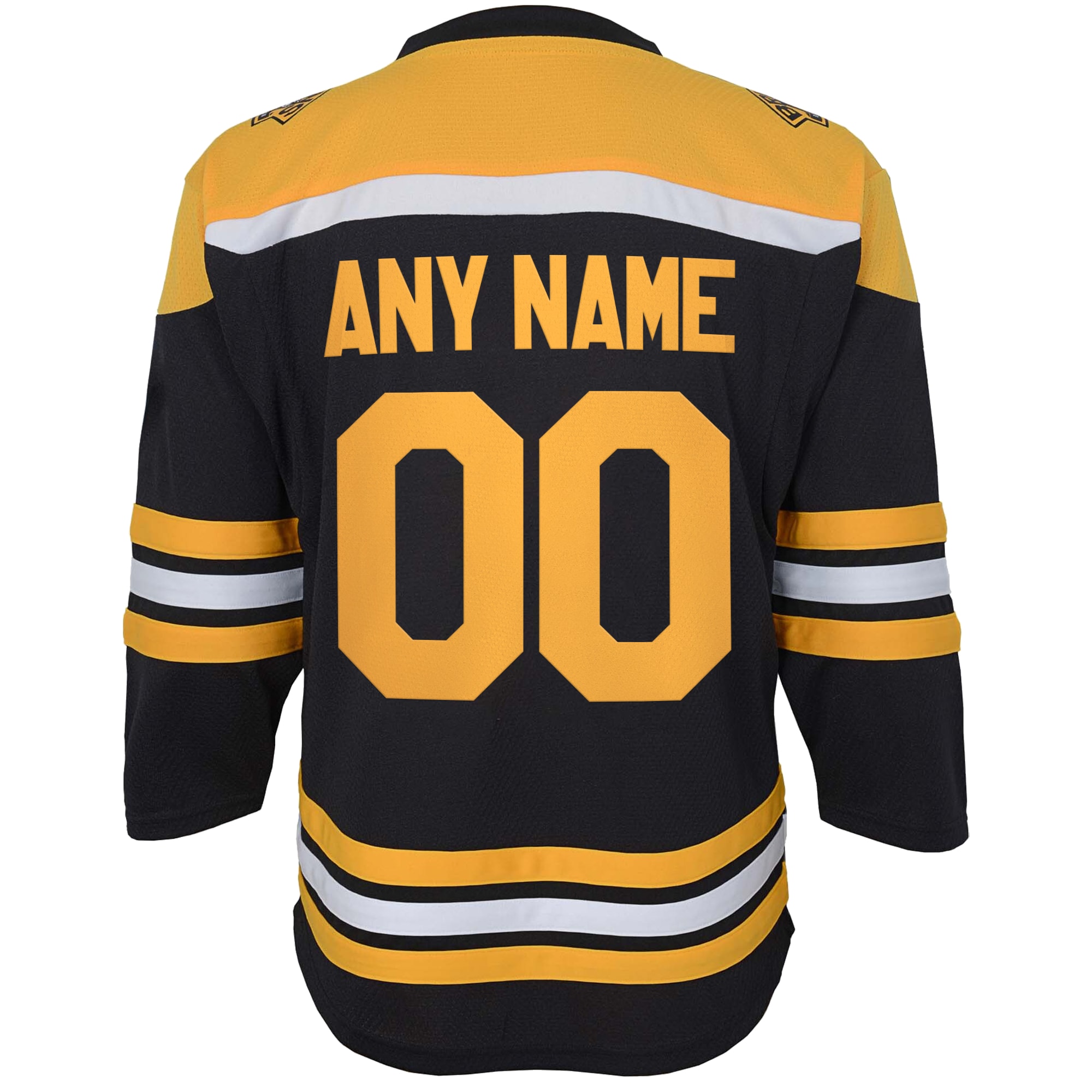 Boston Bruins Youth Home Replica Custom Jersey – Black Clowdercats