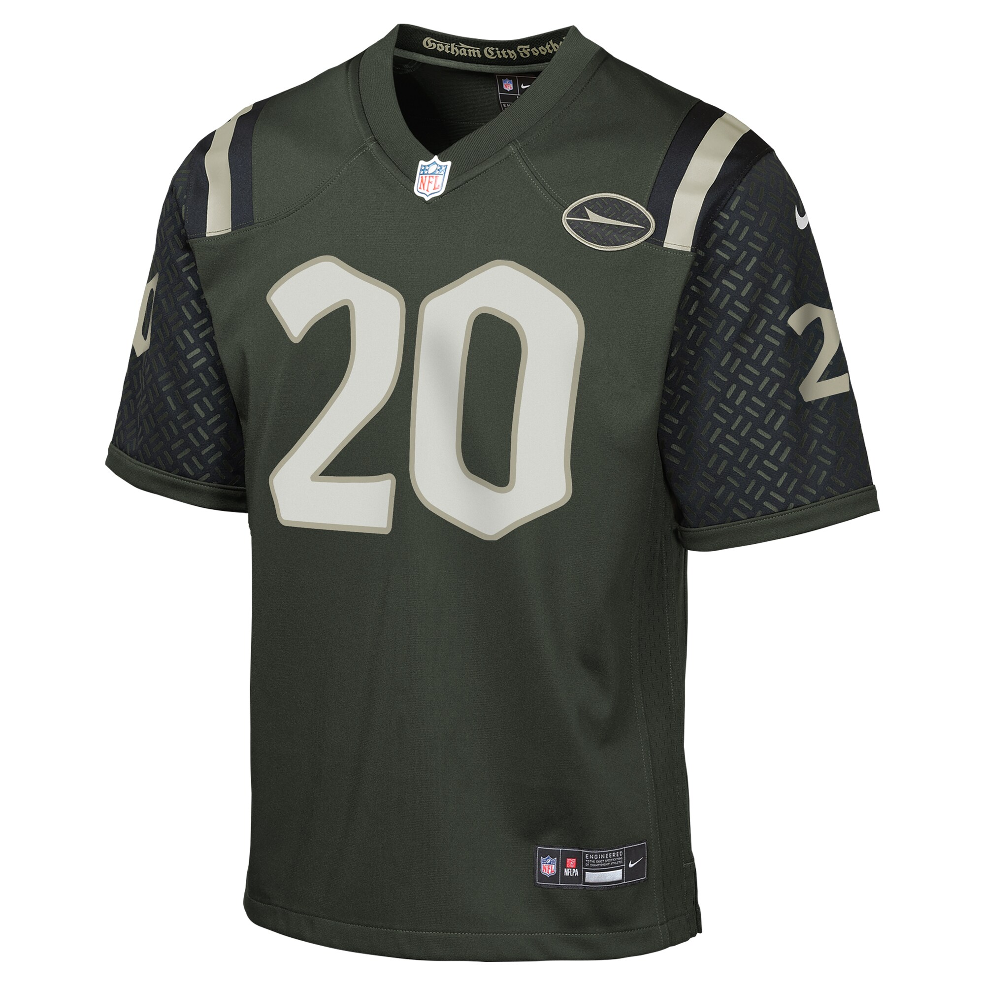 Breece Hall New York Jets Nike Youth 2025 Rivalries Collection Game Jersey – Gotham Green Clowdercats