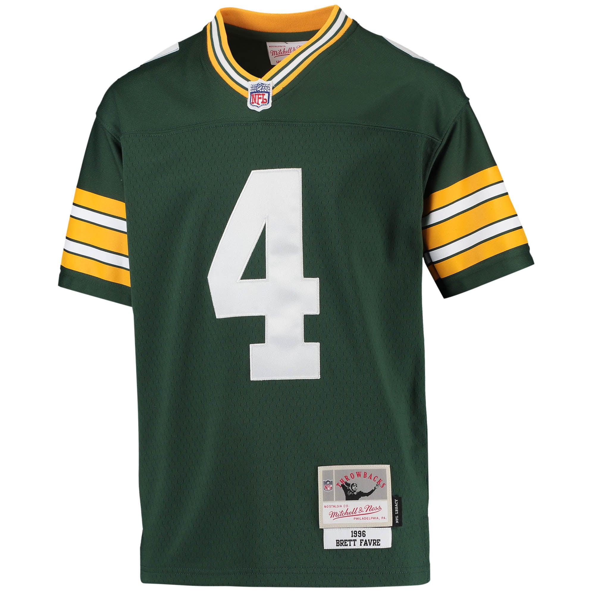 Brett Favre Green Bay Packers Mitchell & Ness Youth 1996 Retired Player Legacy Jersey – Green Clowdercats