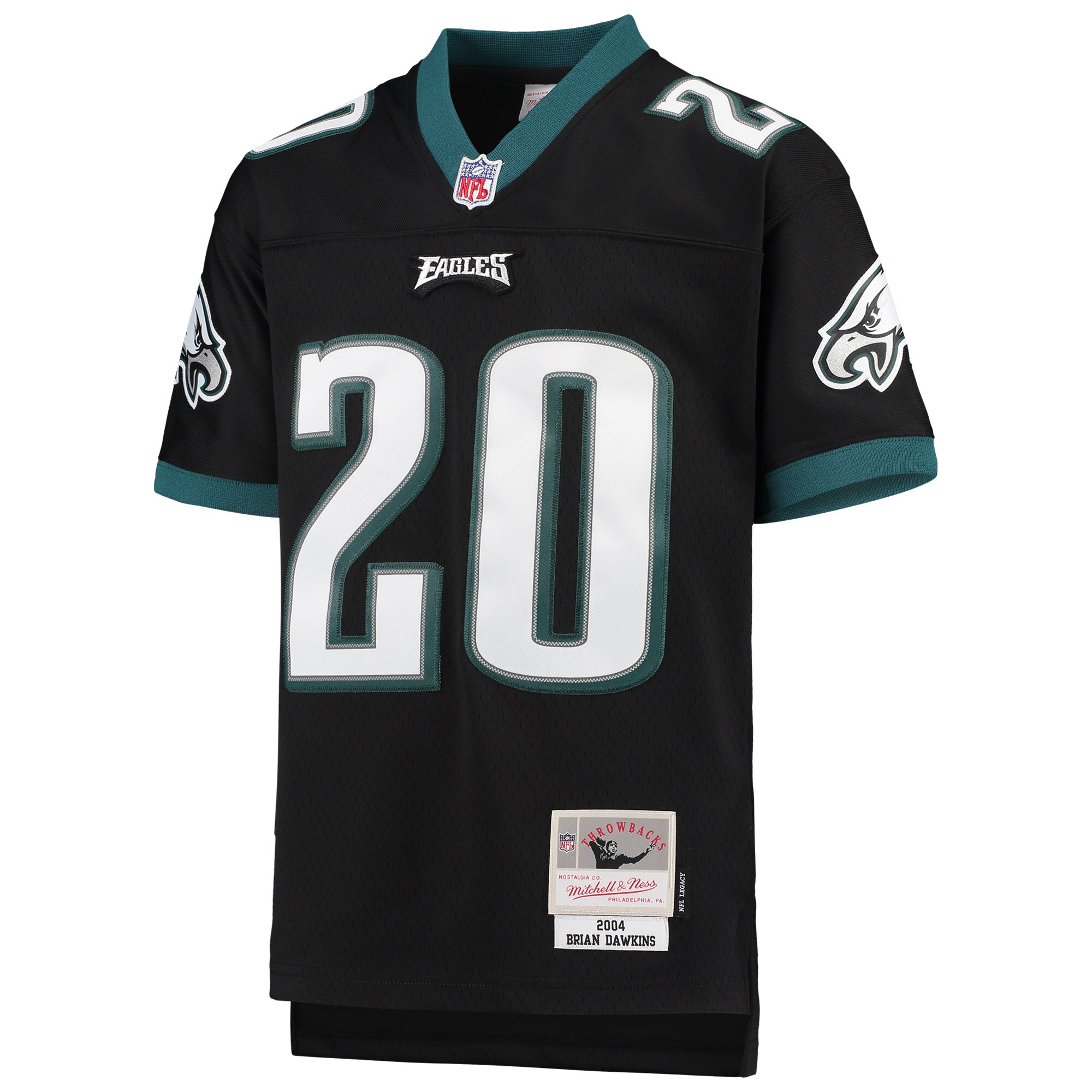 Brian Dawkins Philadelphia Eagles Mitchell & Ness Youth 2004 Legacy Retired Player Jersey – Black Clowdercats