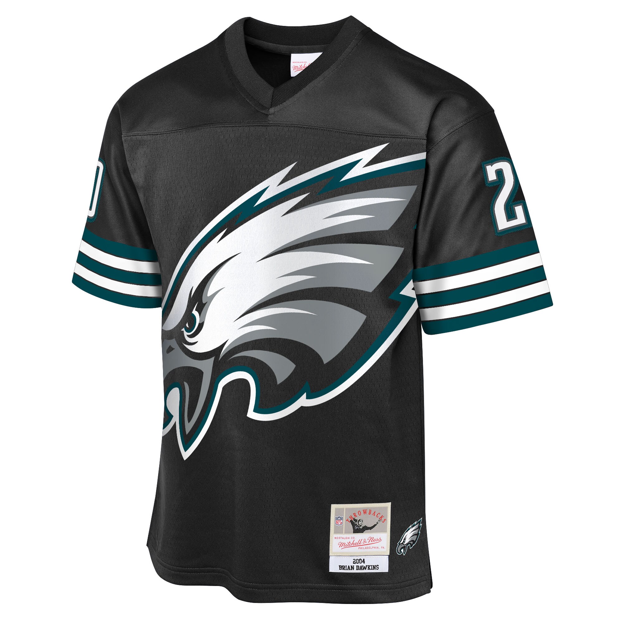 Brian Dawkins Philadelphia Eagles Mitchell & Ness Youth 2004 Throwback Fashion Jersey – Black Clowdercats