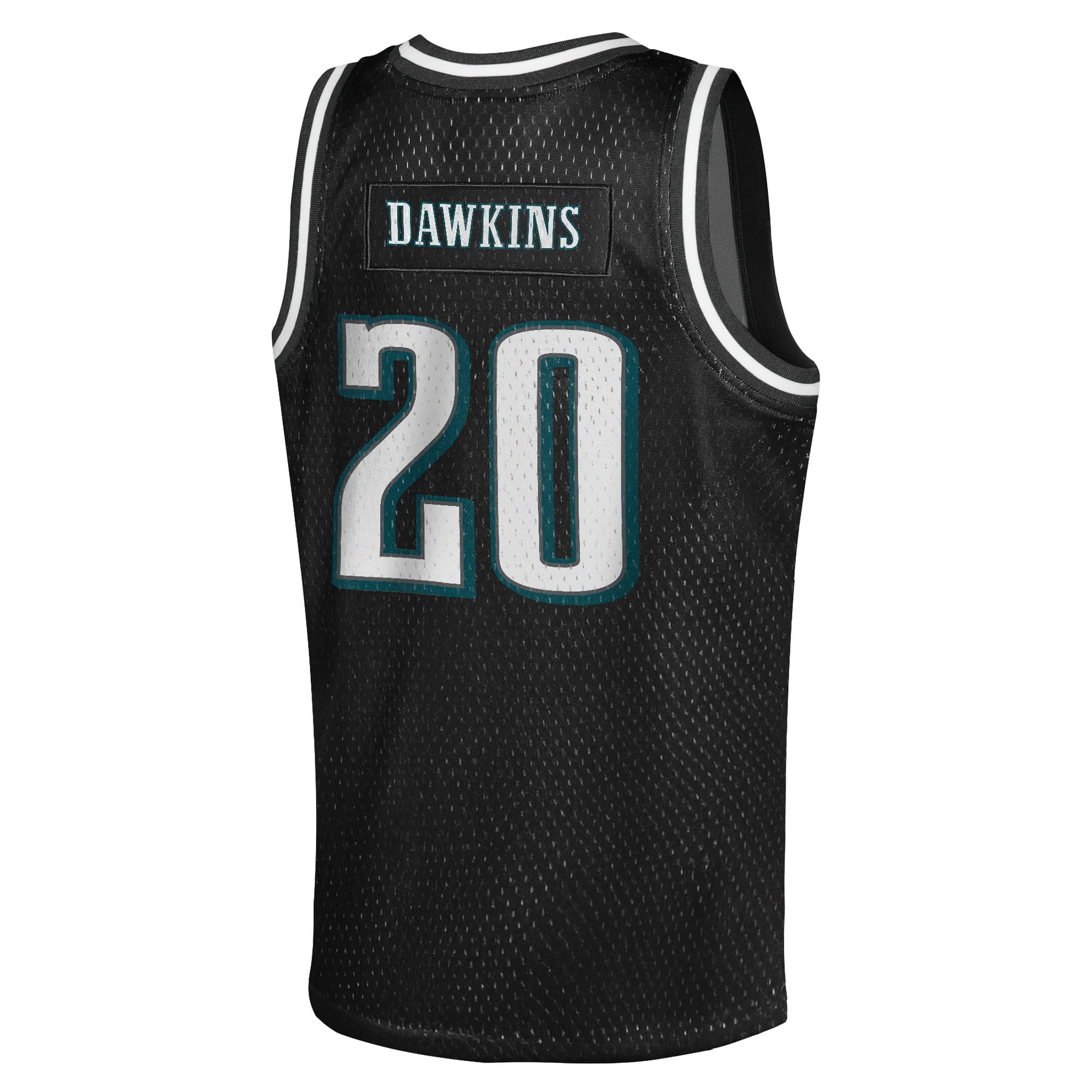 Brian Dawkins Philadelphia Eagles Mitchell & Ness Youth Retired Player NFL Basketball Fashion Jersey – Black Clowdercats