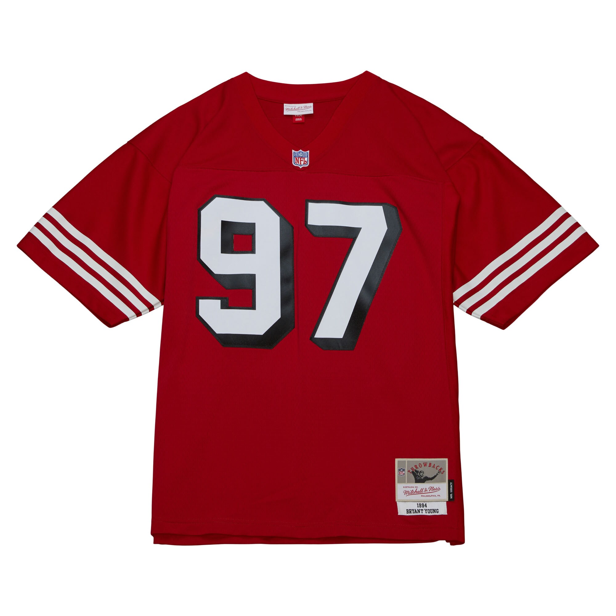 Bryant Young San Francisco 49ers Mitchell & Ness Legacy Replica Jersey – Scarlet Clowdercats